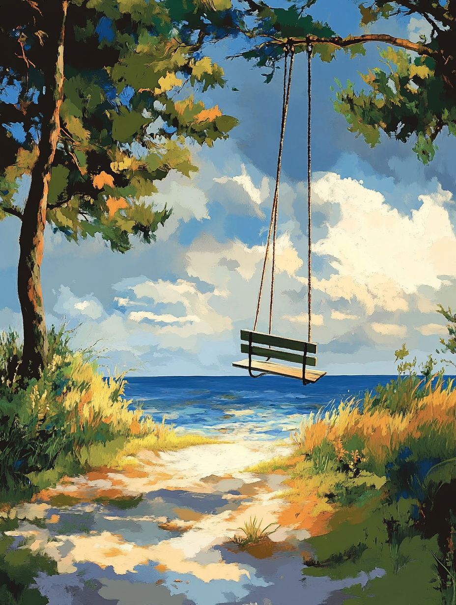 Seaside Swing (Diamond Painting) Diamond Painting kit