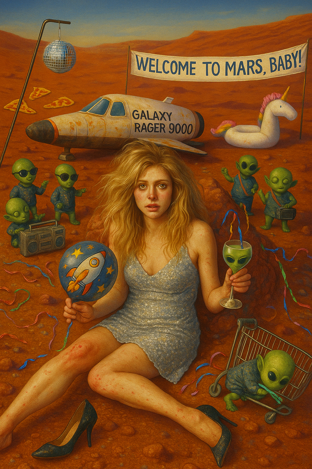 Space Party on Mars (Diamond Painting) Diamond Painting kit