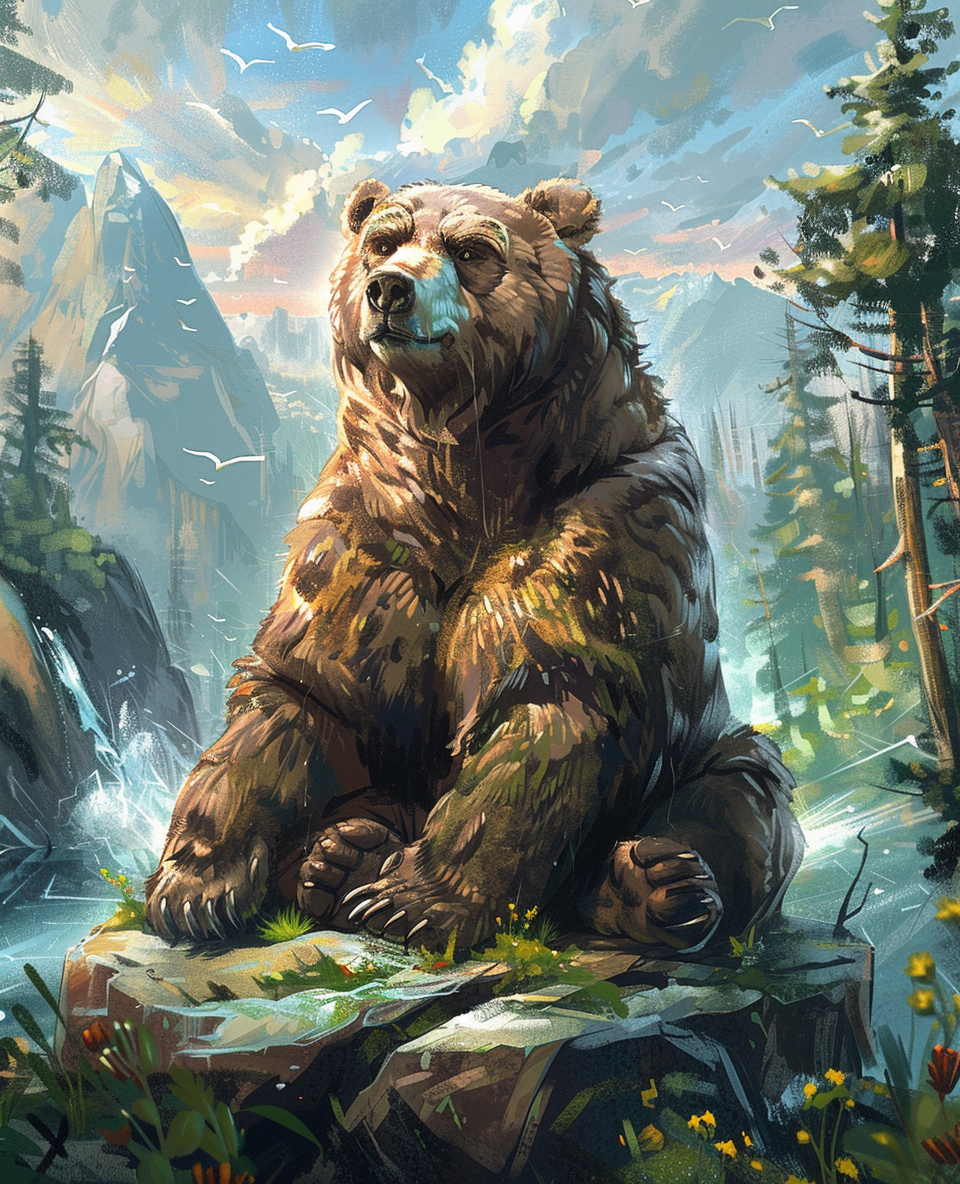 Stoney Bear Stare (Diamond Painting) Diamond Painting kit