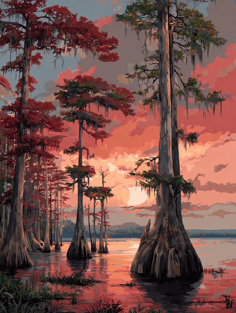 Swamp at Dusk (Diamond Painting) Diamond Painting kit