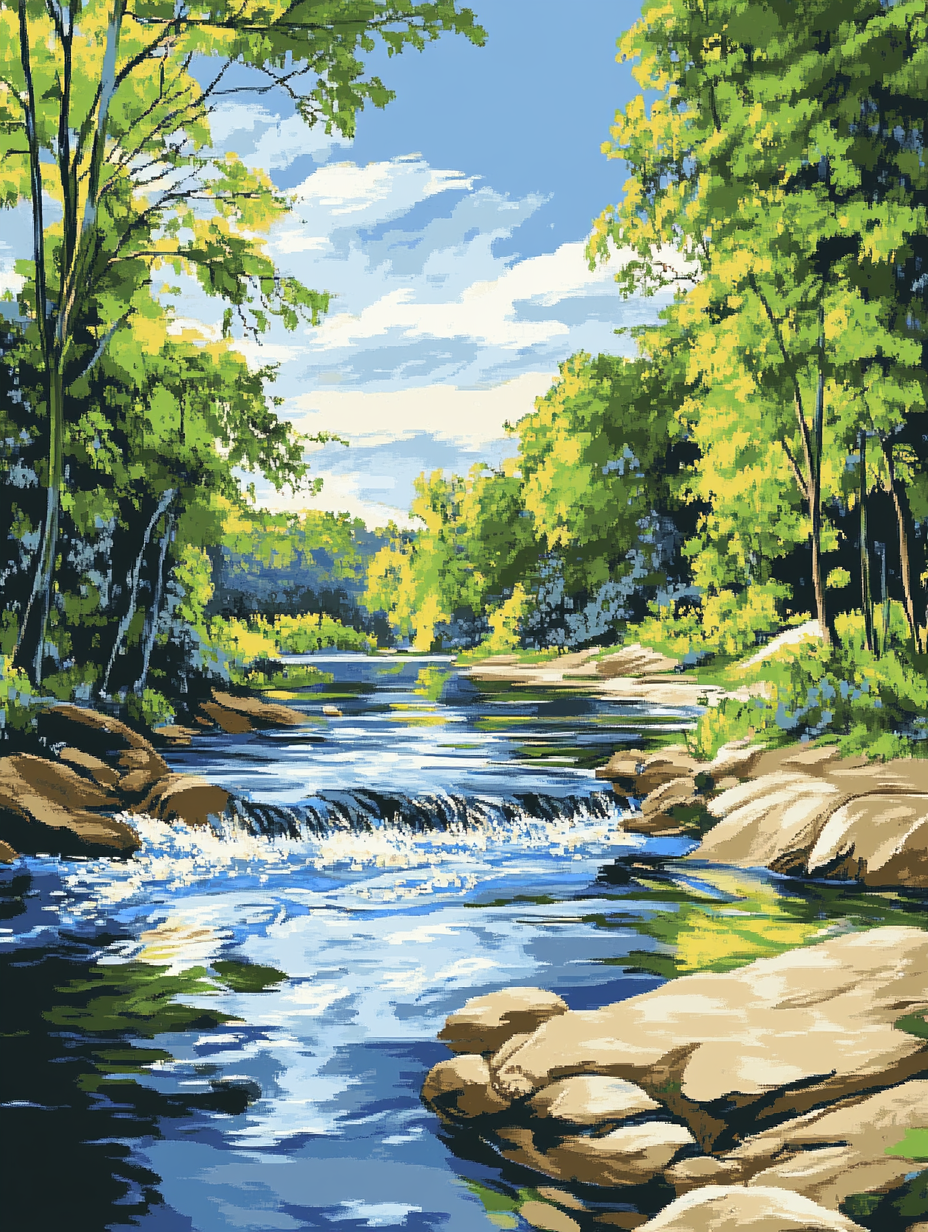 The Flowing Woods (Diamond Painting) Diamond Painting kit