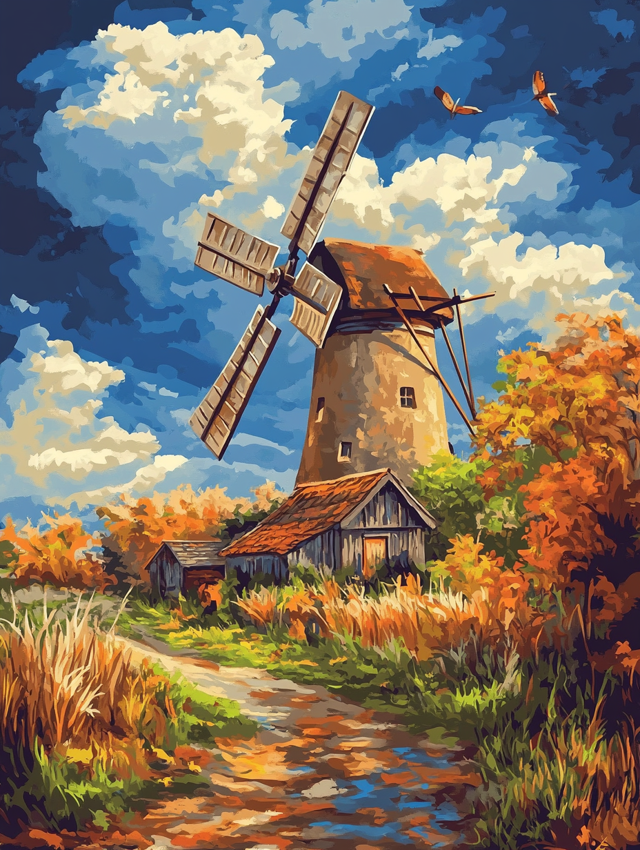 The Rustic Windmill (Diamond Painting) Diamond Painting kit