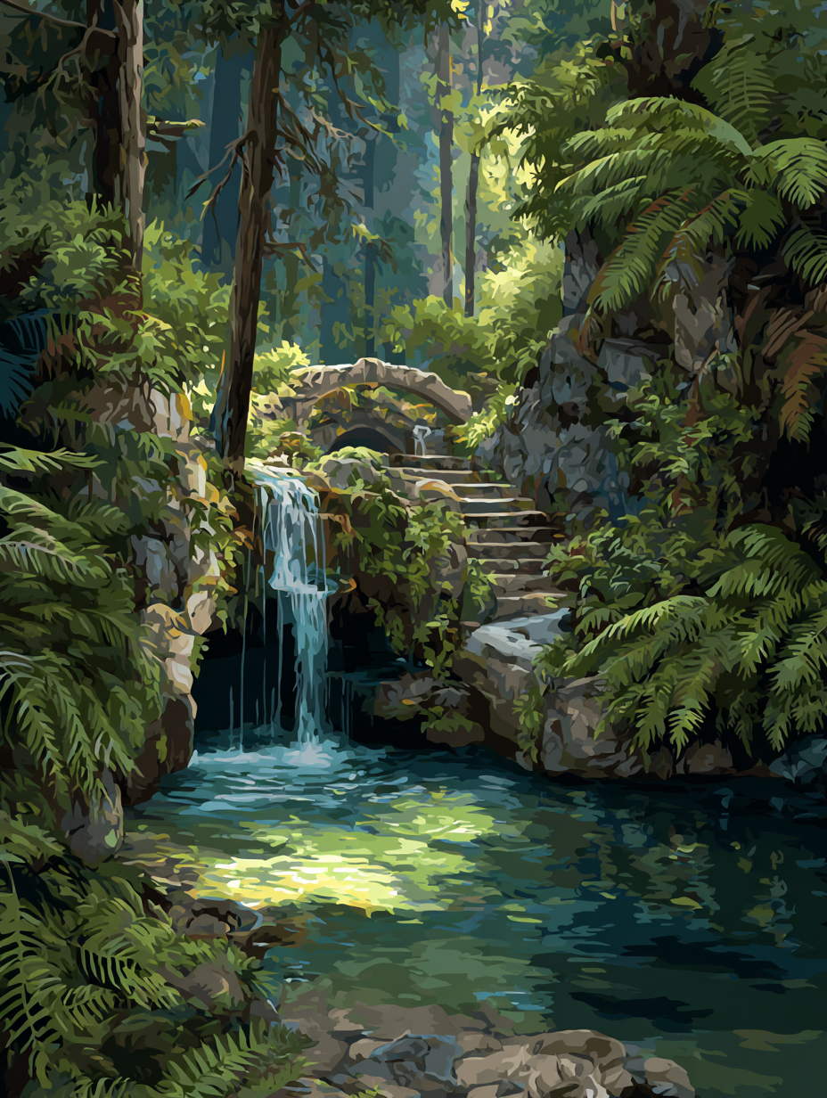 The Secret Waterfall (Diamond Painting) Diamond Painting kit
