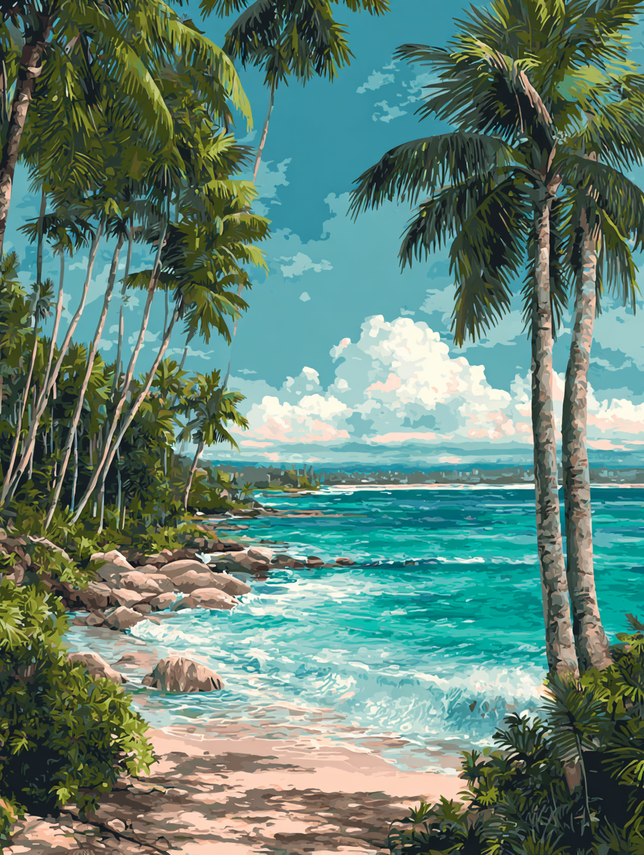 Tropical Shore (Diamond Painting) Diamond Painting kit