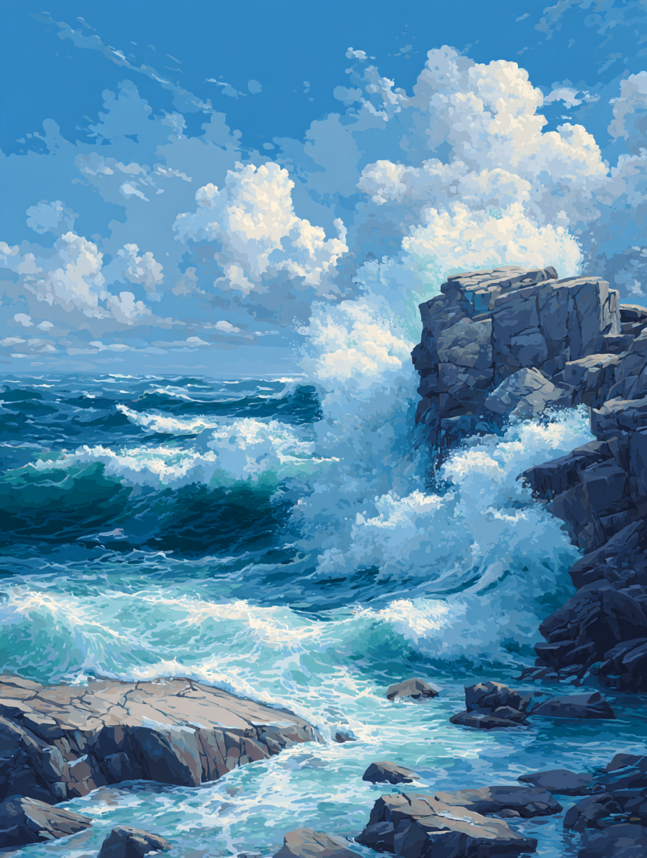 Turbulent Waves (Diamond Painting) Diamond Painting kit
