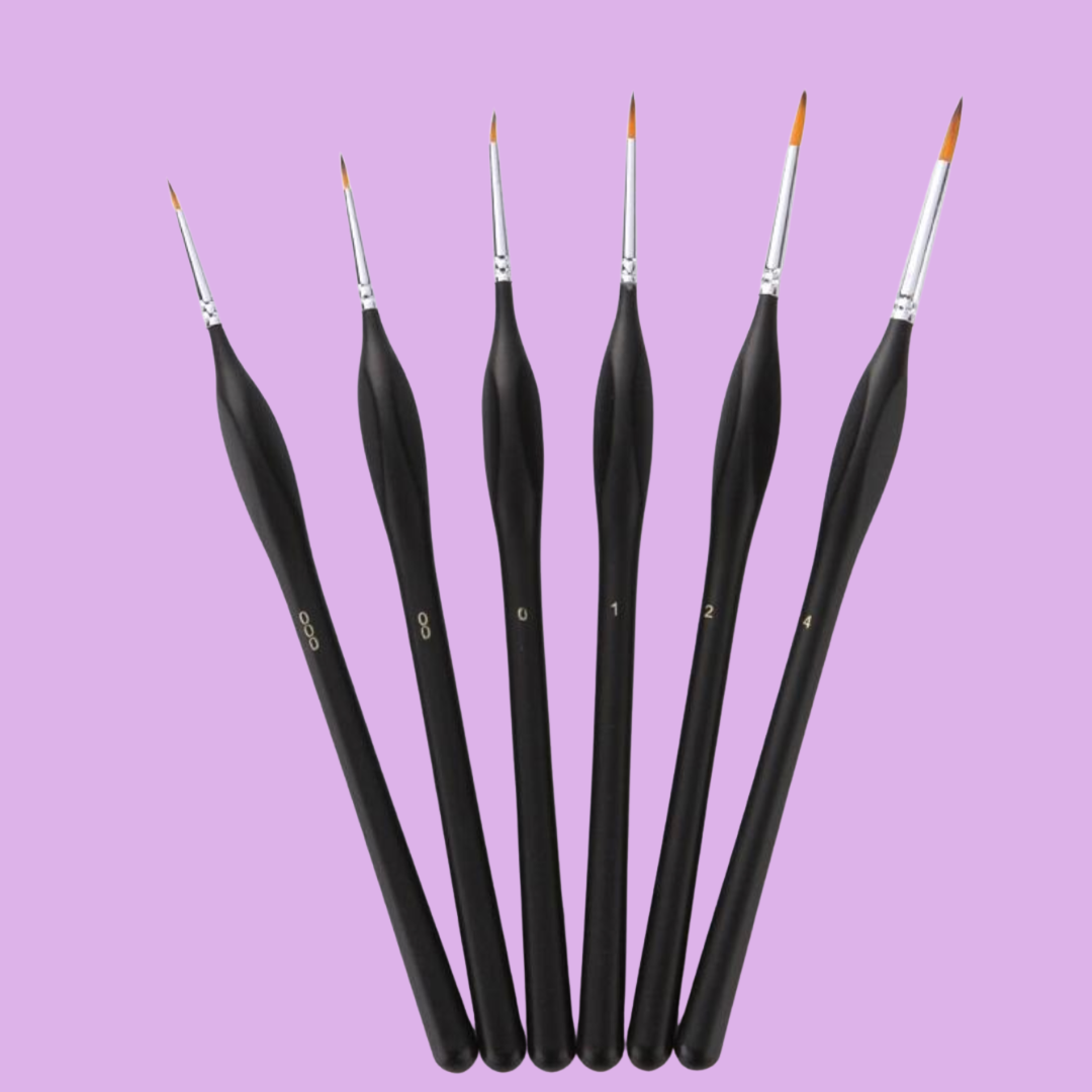 Extra-Fine Detail Weasel Hair Brushes Paint by Numbers kit