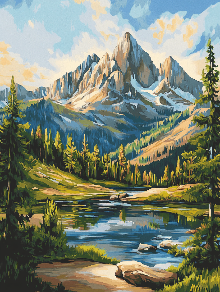 Valley of the Peaks (Diamond Painting) Diamond Painting kit