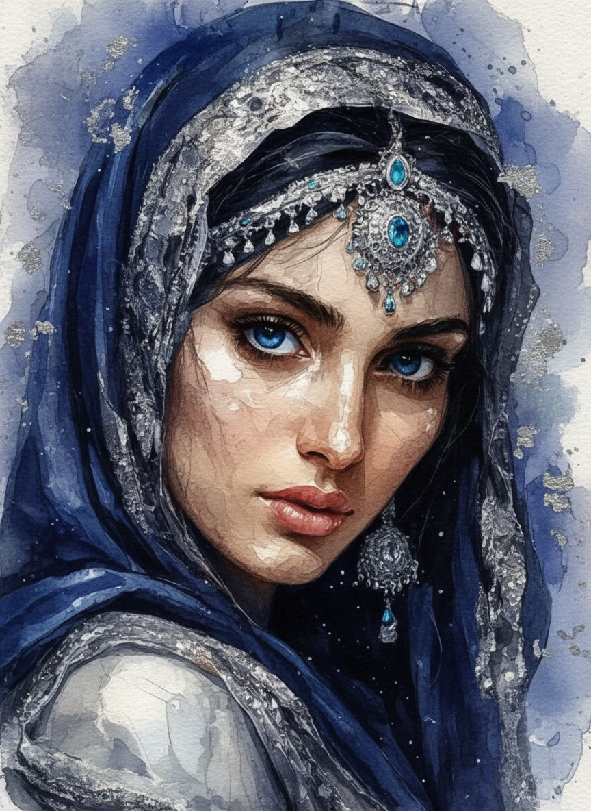 Sapphire Veil (Diamond Painting) Diamond Painting kit