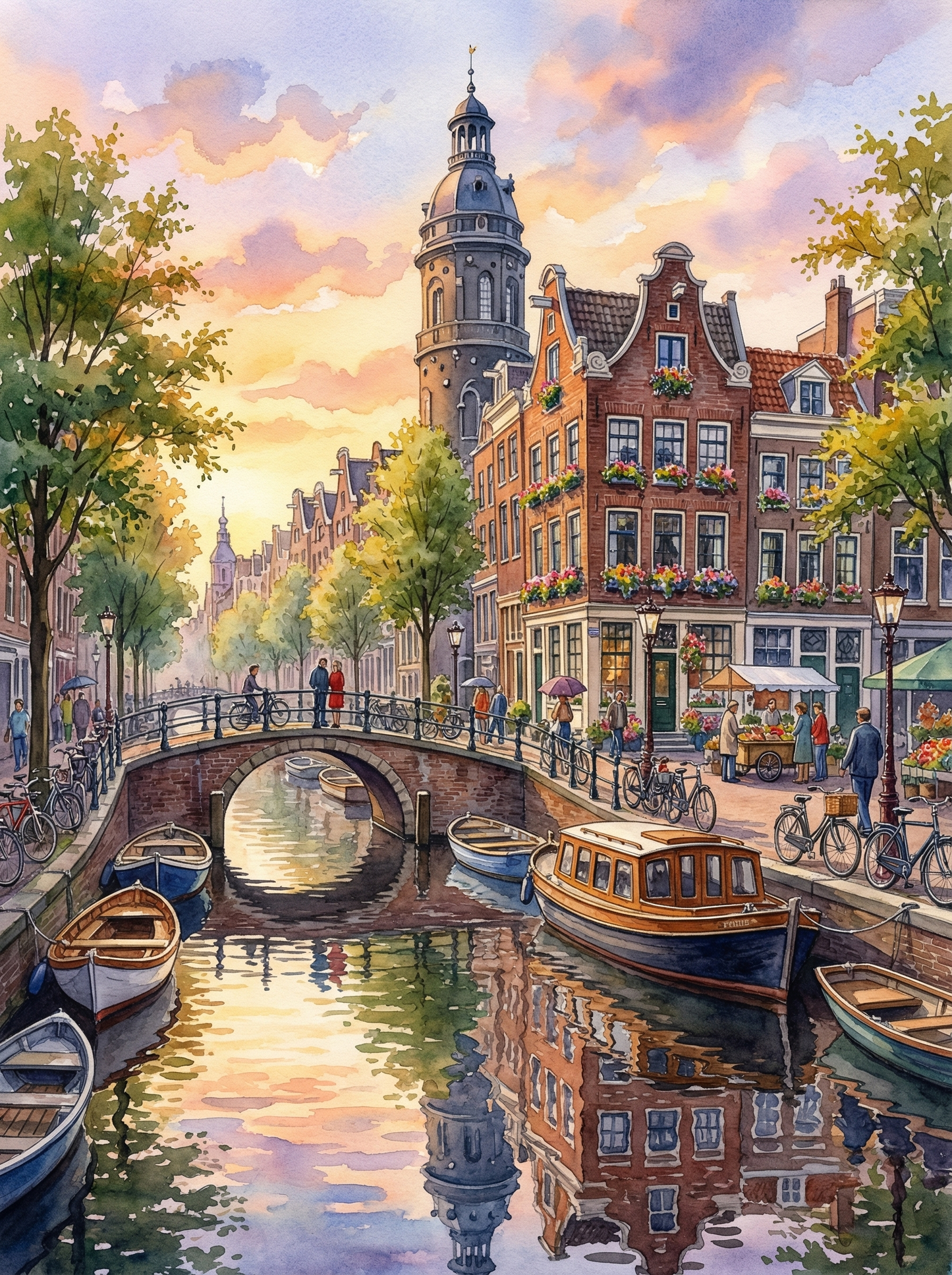 Amsterdam Sunset Canal (Diamond Painting)
