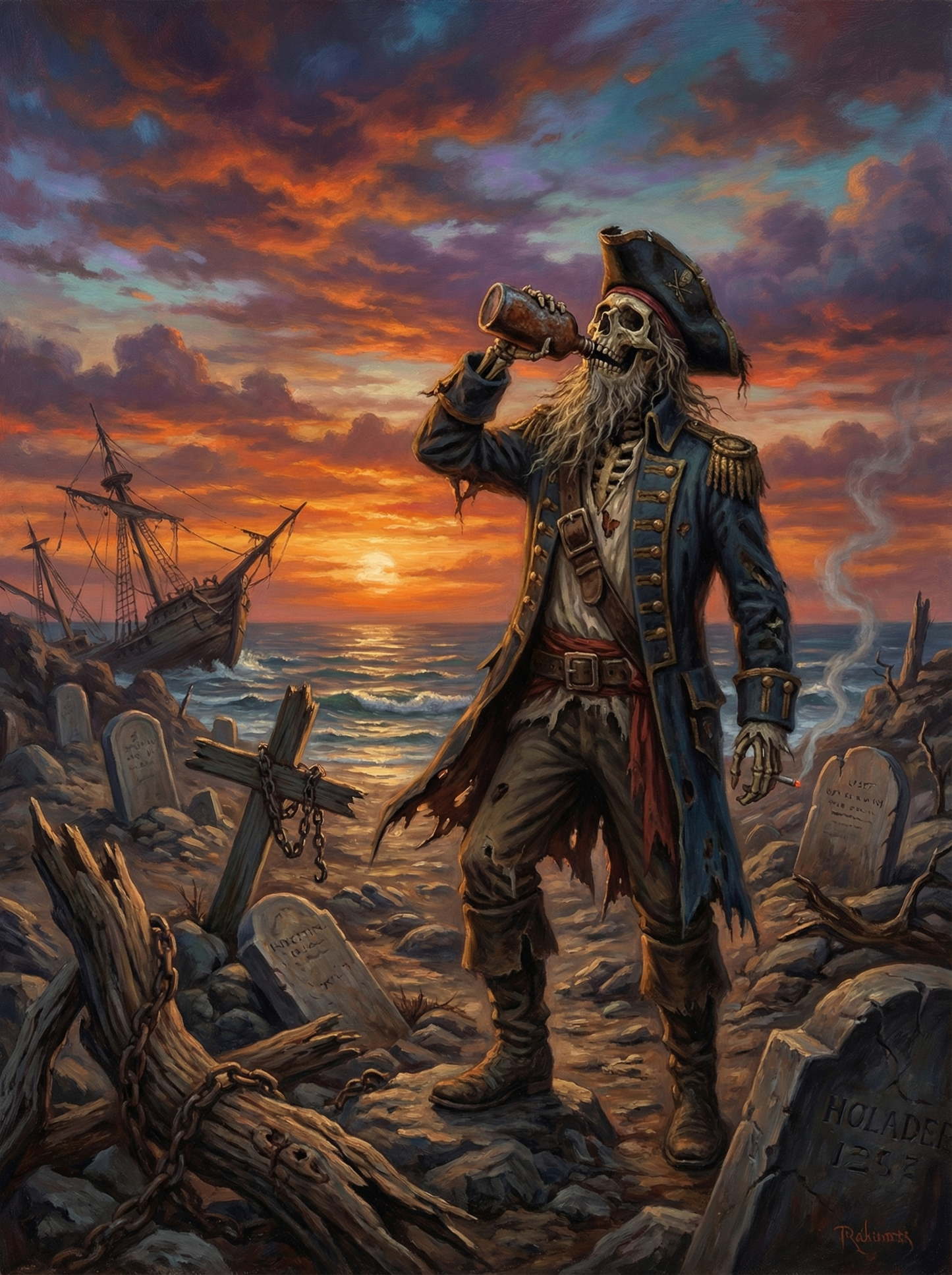 Undead Pirate’s Toast (Diamond Painting) Diamond Painting kit