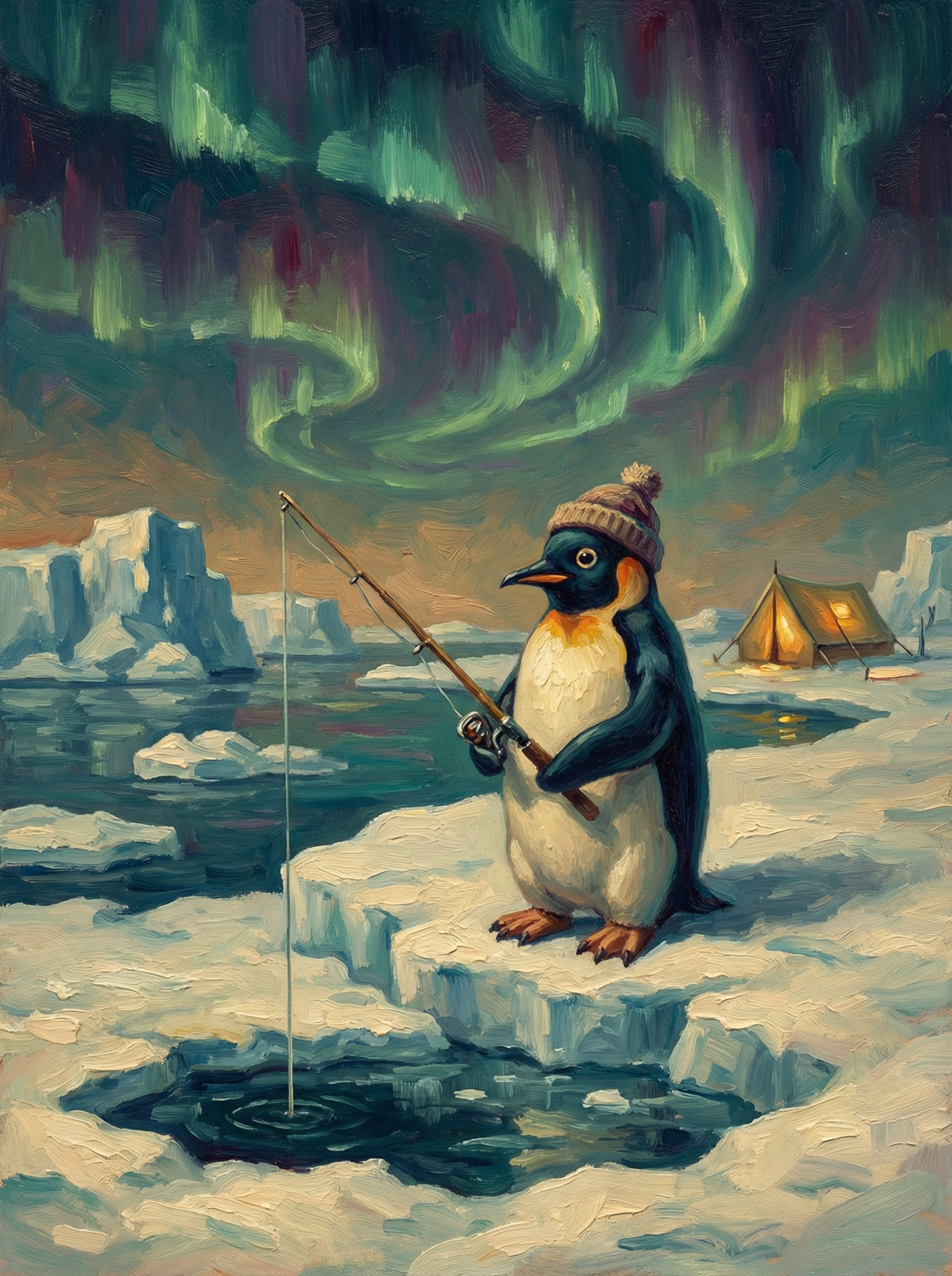 Penguin Northern Fisher (Diamond Painting)