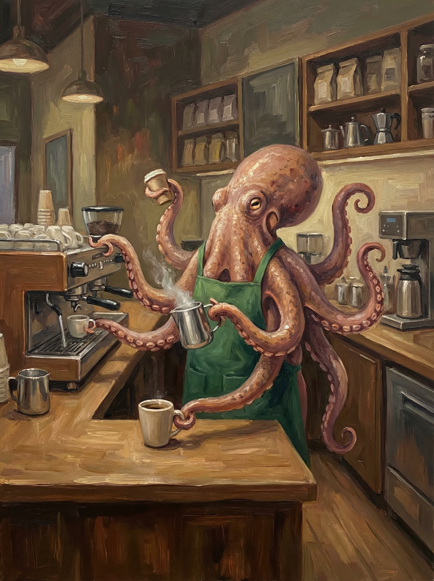 Octo Barista Rush (Diamond Painting) Diamond Painting kit