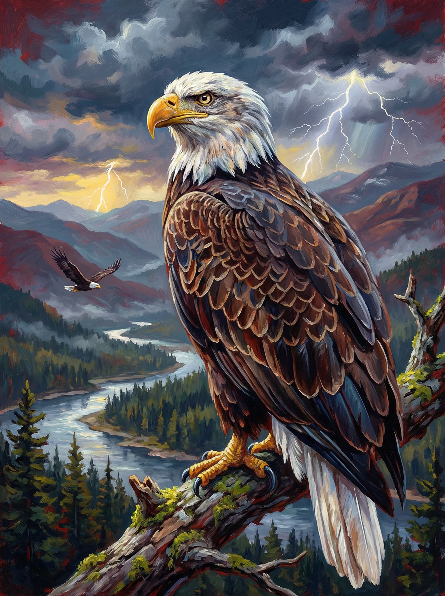 Majestic Thunder Eagle (Diamond Painting)