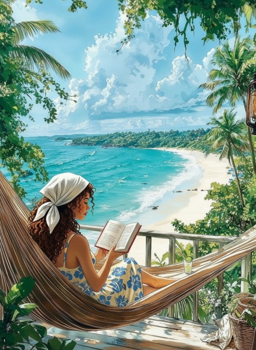 Hammock by the Sea (Board Canvas)