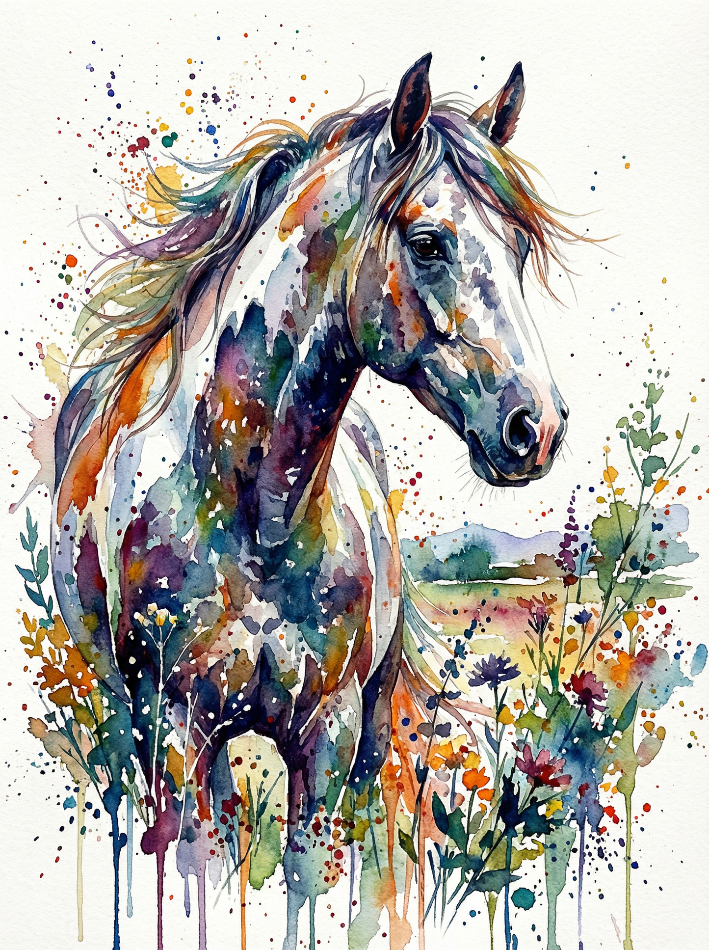 Wildflower Horse (Diamond Painting)