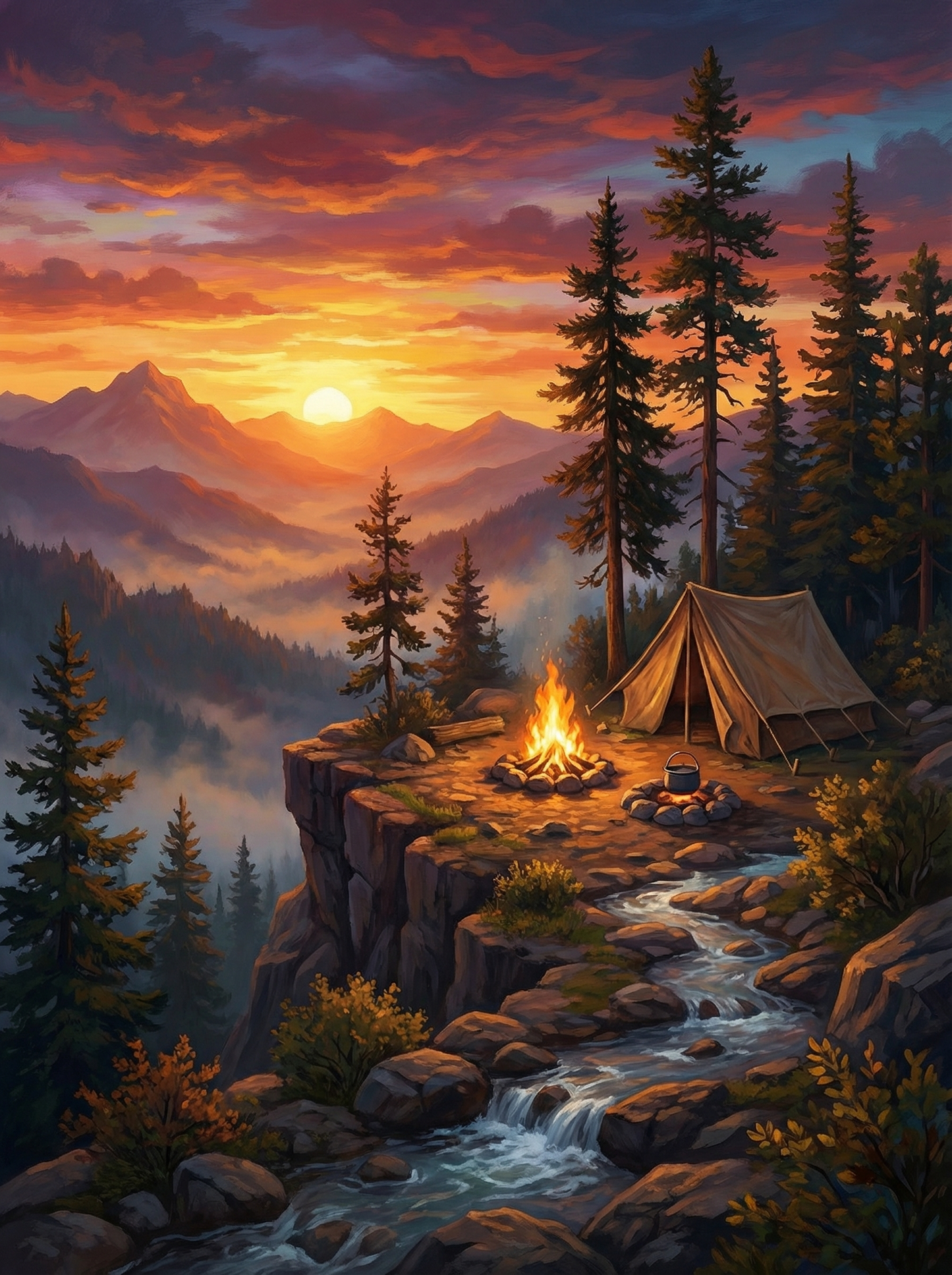 Summit Fireside Dawn (Diamond Painting) Diamond Painting kit
