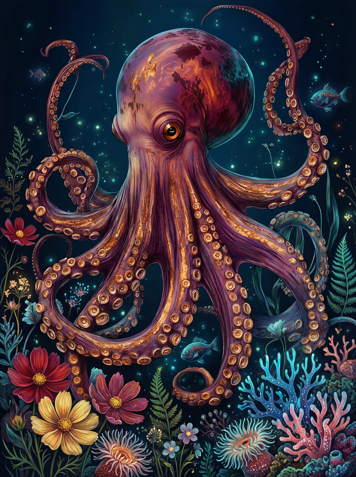 Enchanted Deep-Sea Octopus (Diamond Painting) Diamond Painting kit