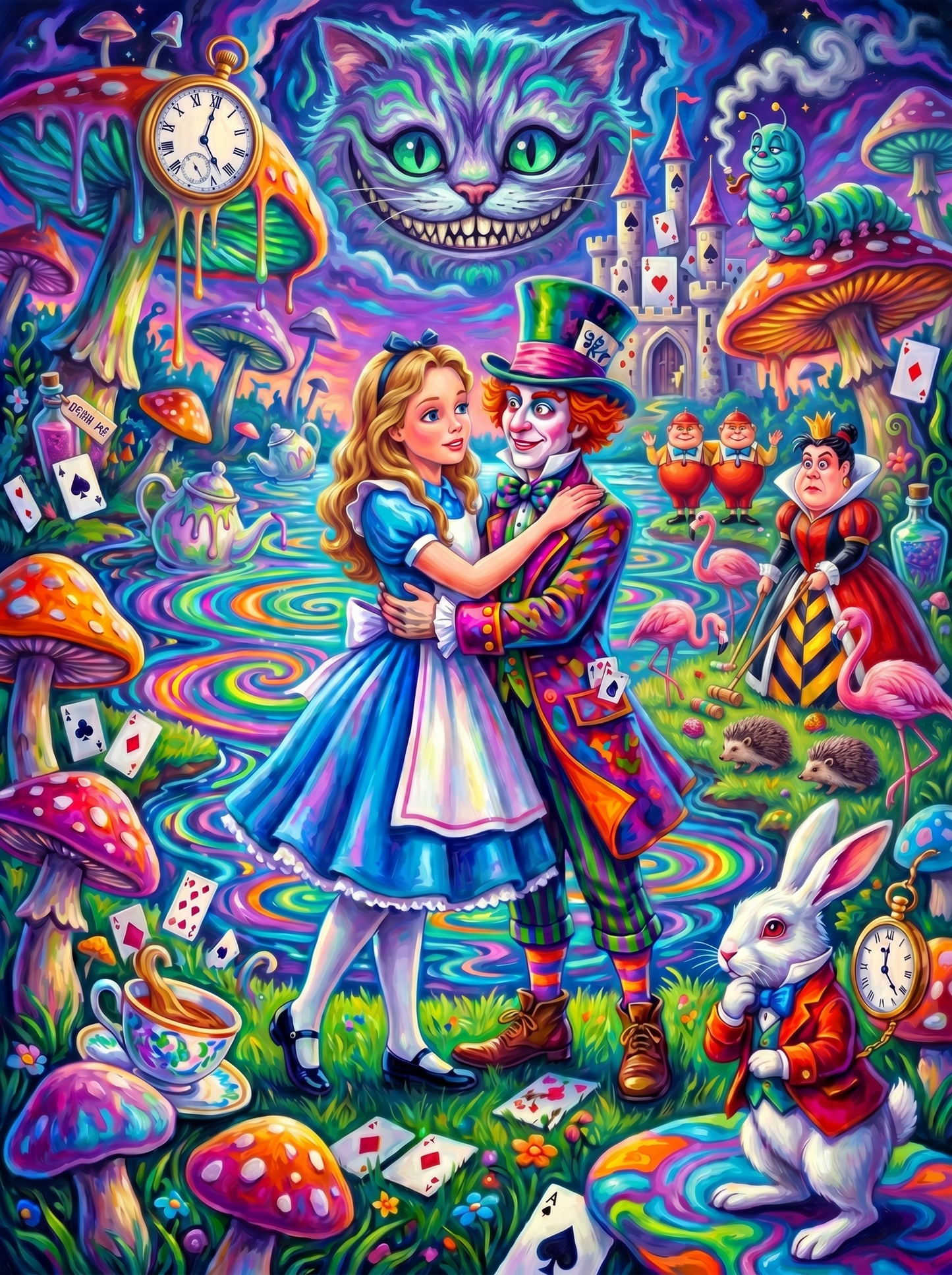 Alice Hatter Embrace Queen (150 Color Diamond Painting)