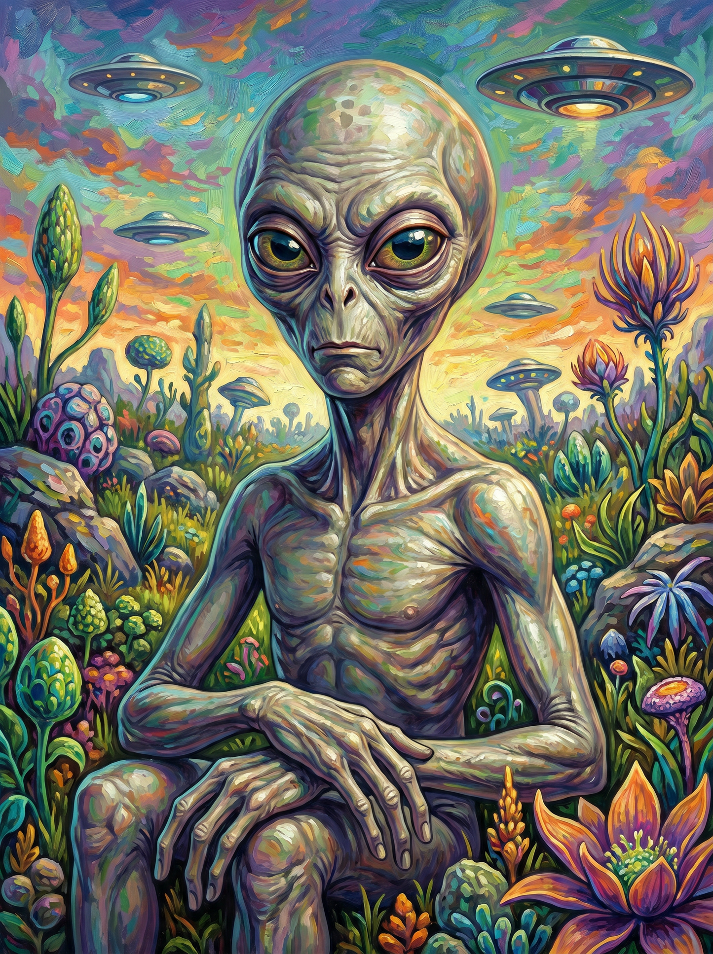 Alien Mona Lisa (150 Color Diamond Painting)