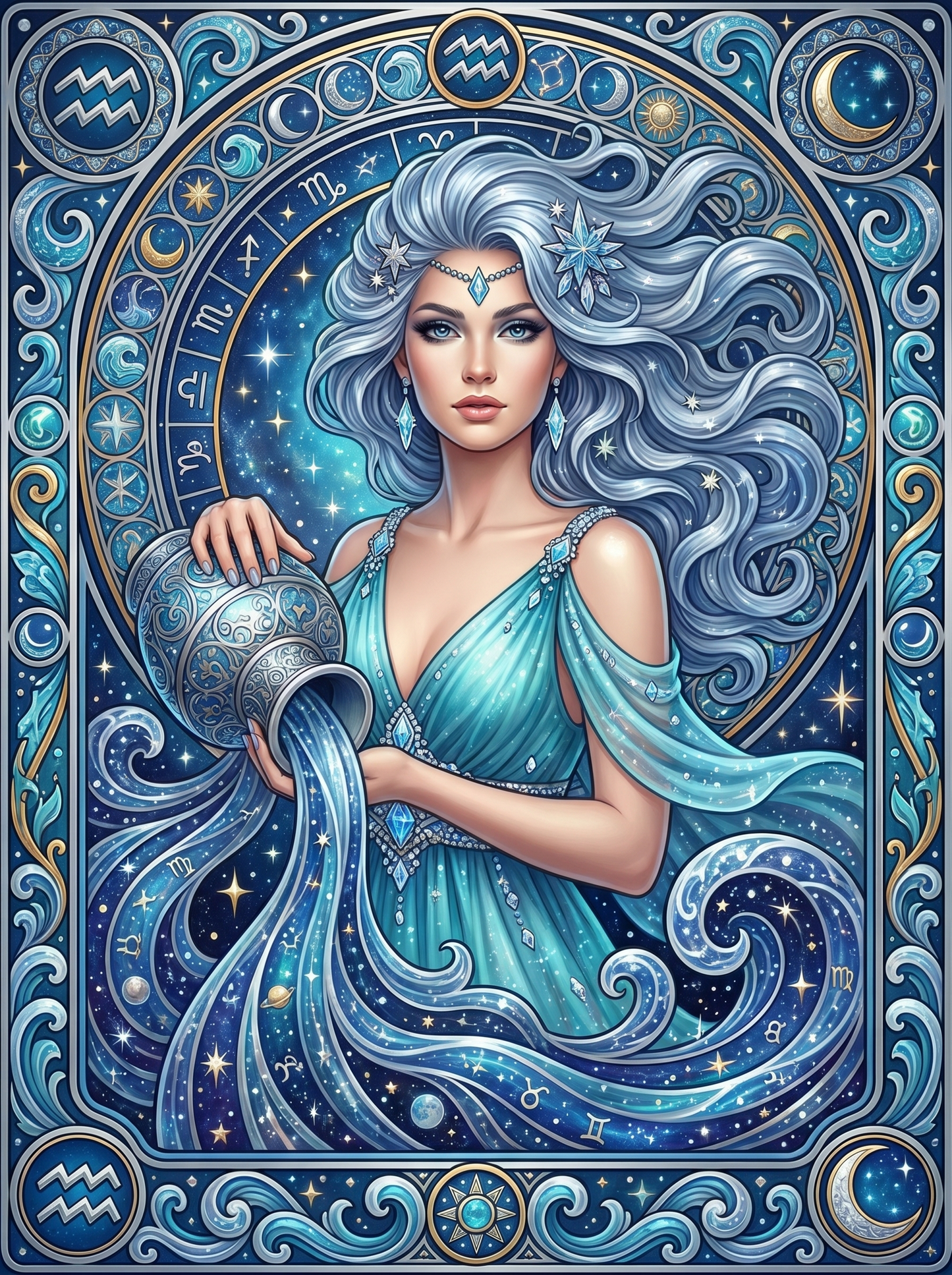 Aquarius Water Bearer Woman (80 Colors)