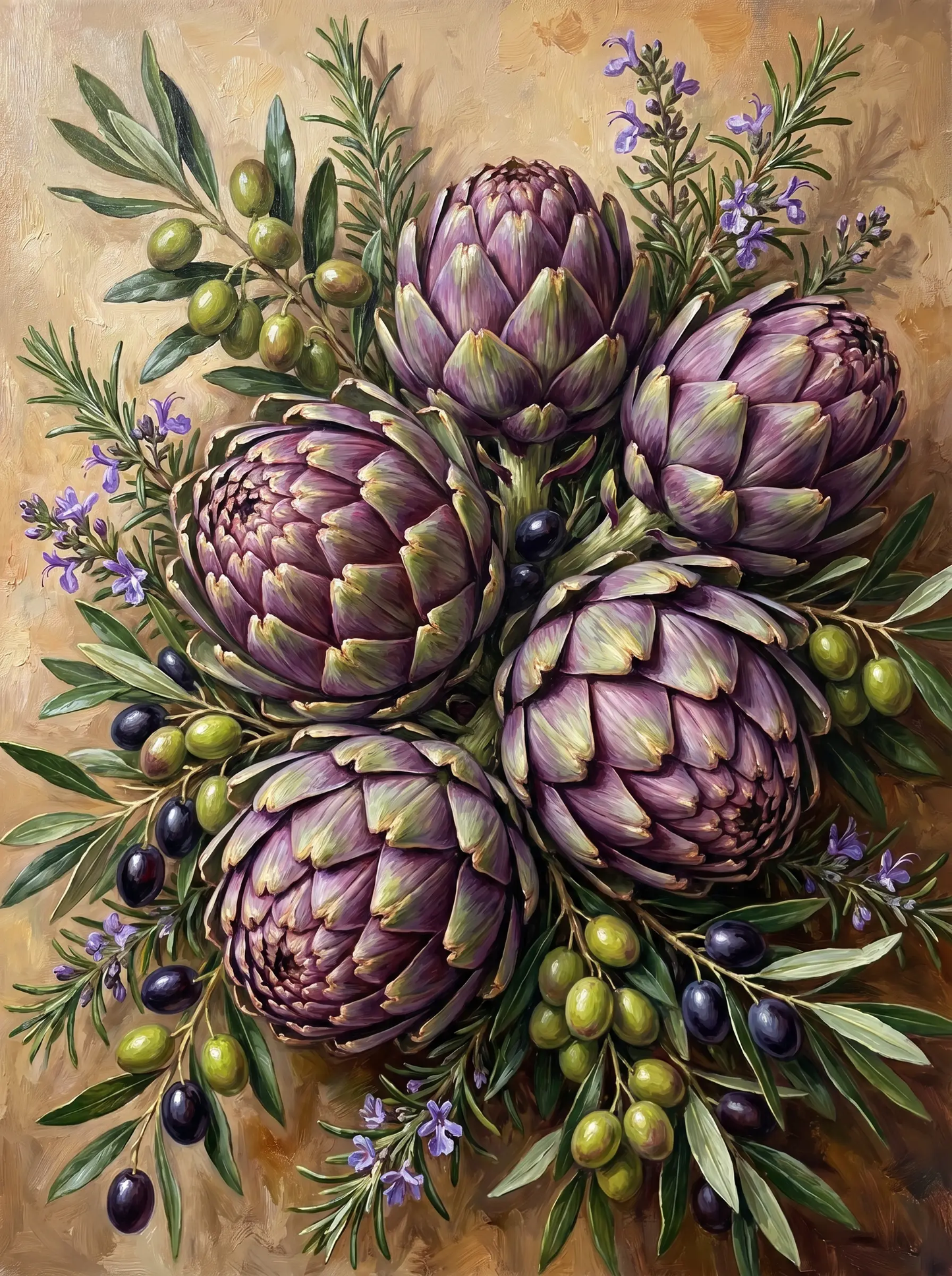Artichoke Olive Arrangement (Diamond Painting)