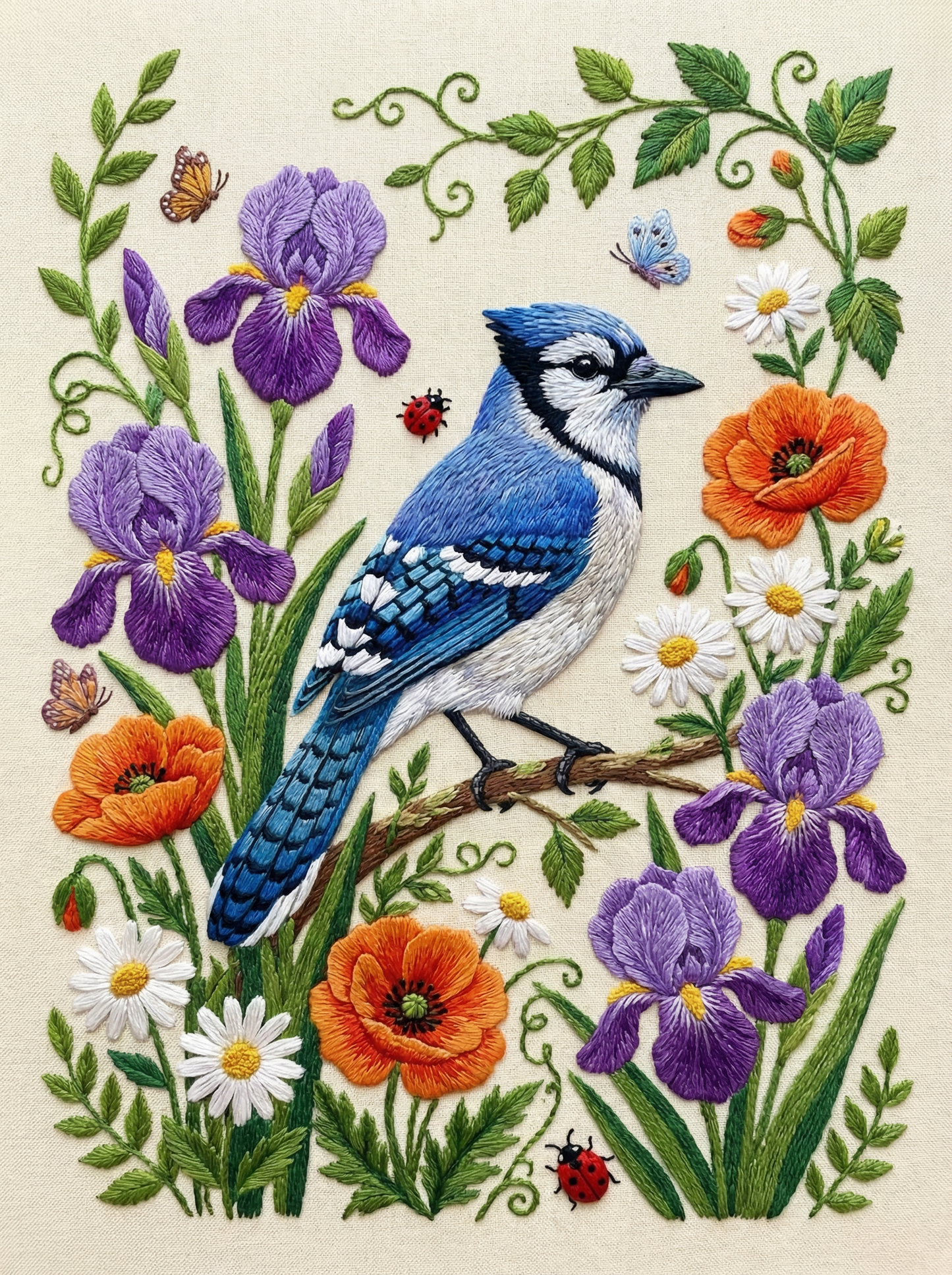 Bluejay Blossom Stitch (Diamond Painting) Diamond Painting kit
