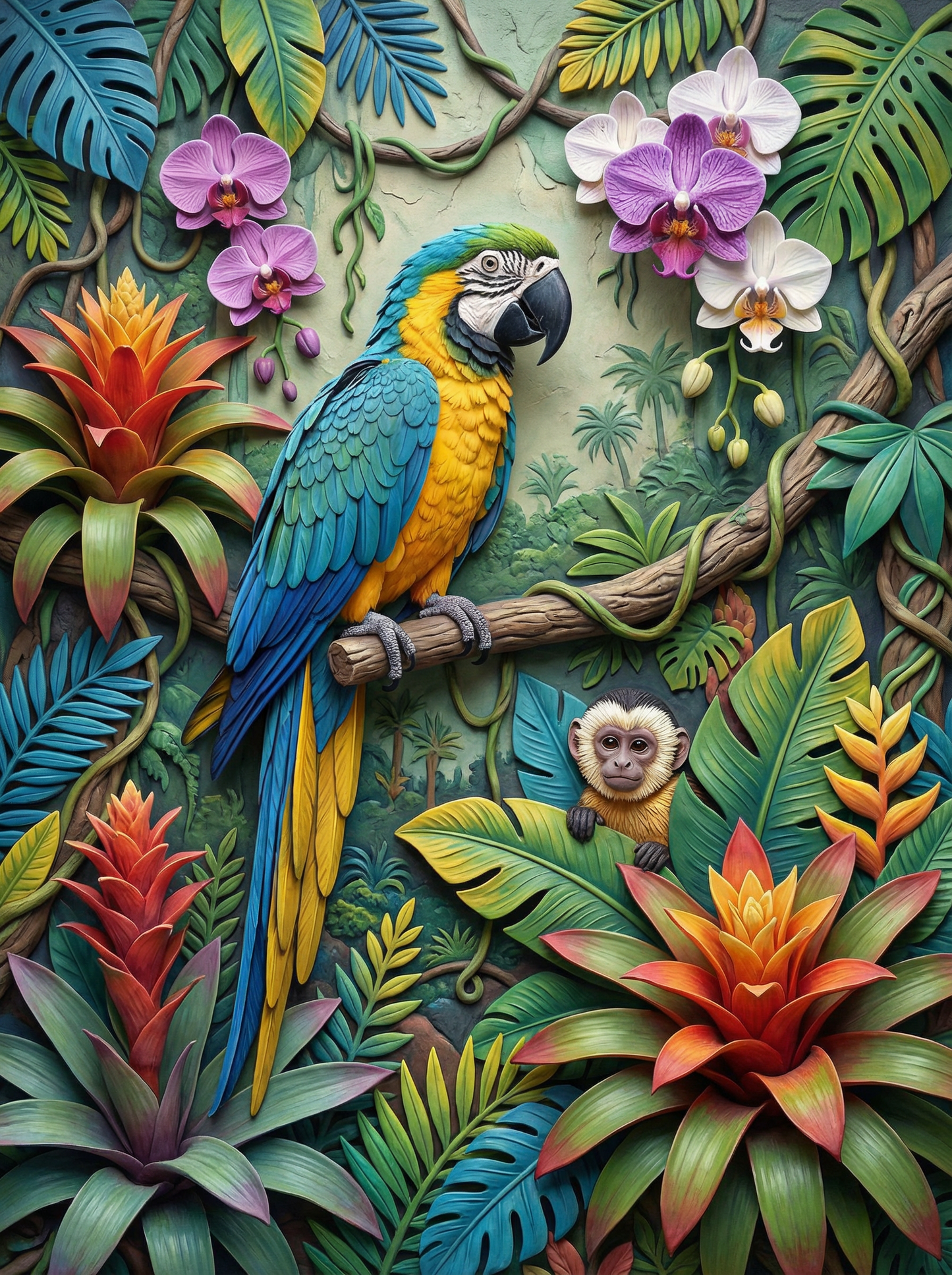 Jungle Perch Watcher (Diamond Painting) Diamond Painting kit