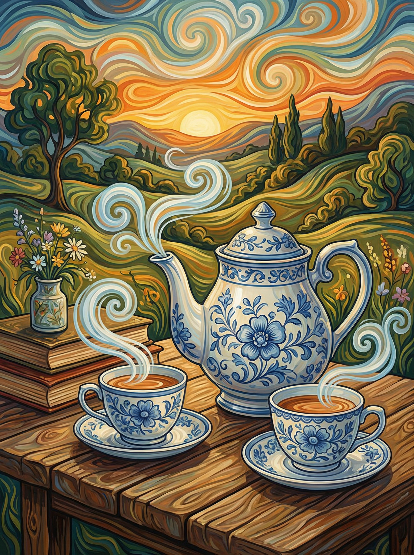 Whimsical Sunrise Tea (Diamond Painting) Diamond Painting kit