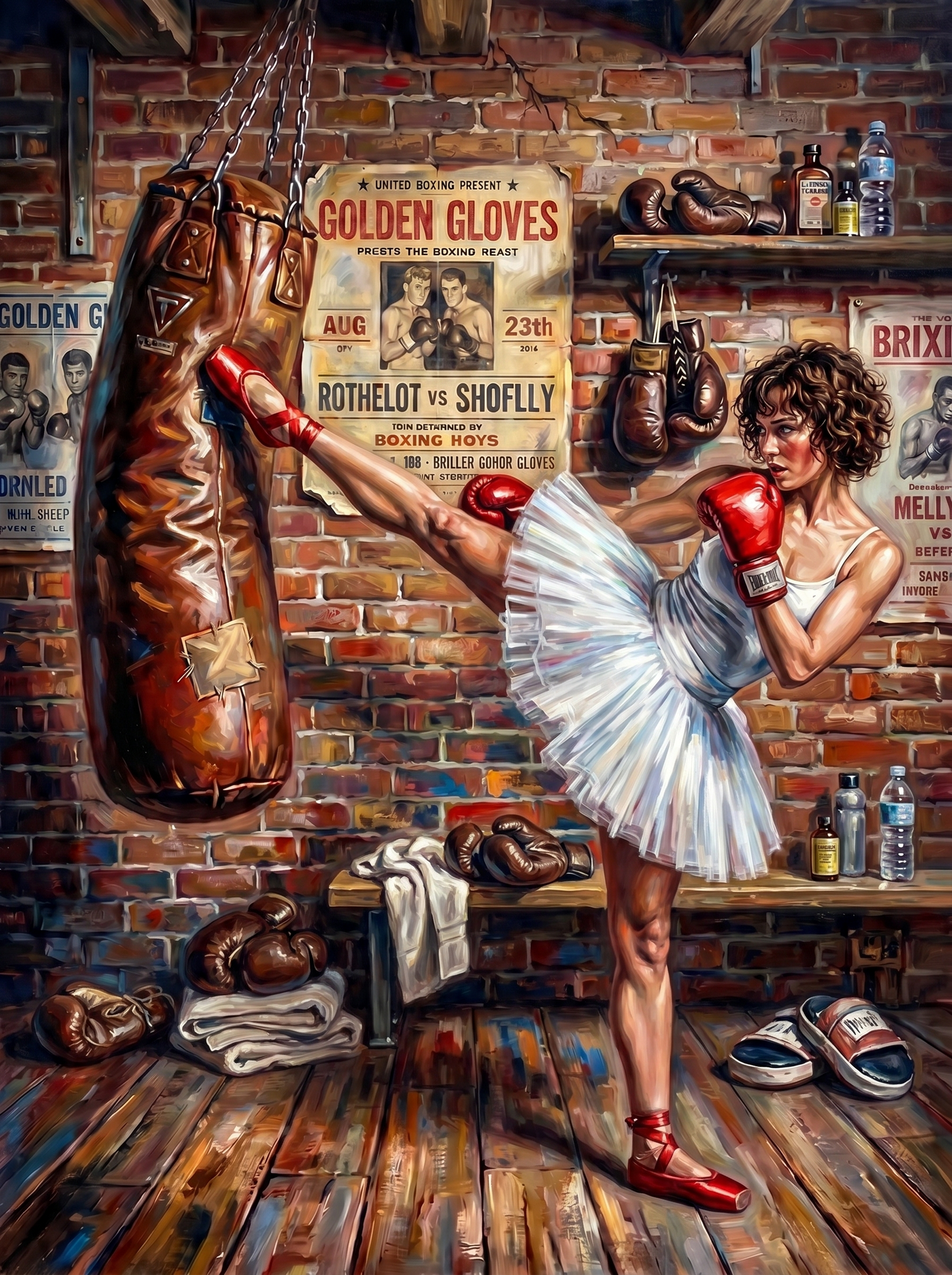 Ballerina Boxing Gym (150 Color Diamond Painting)