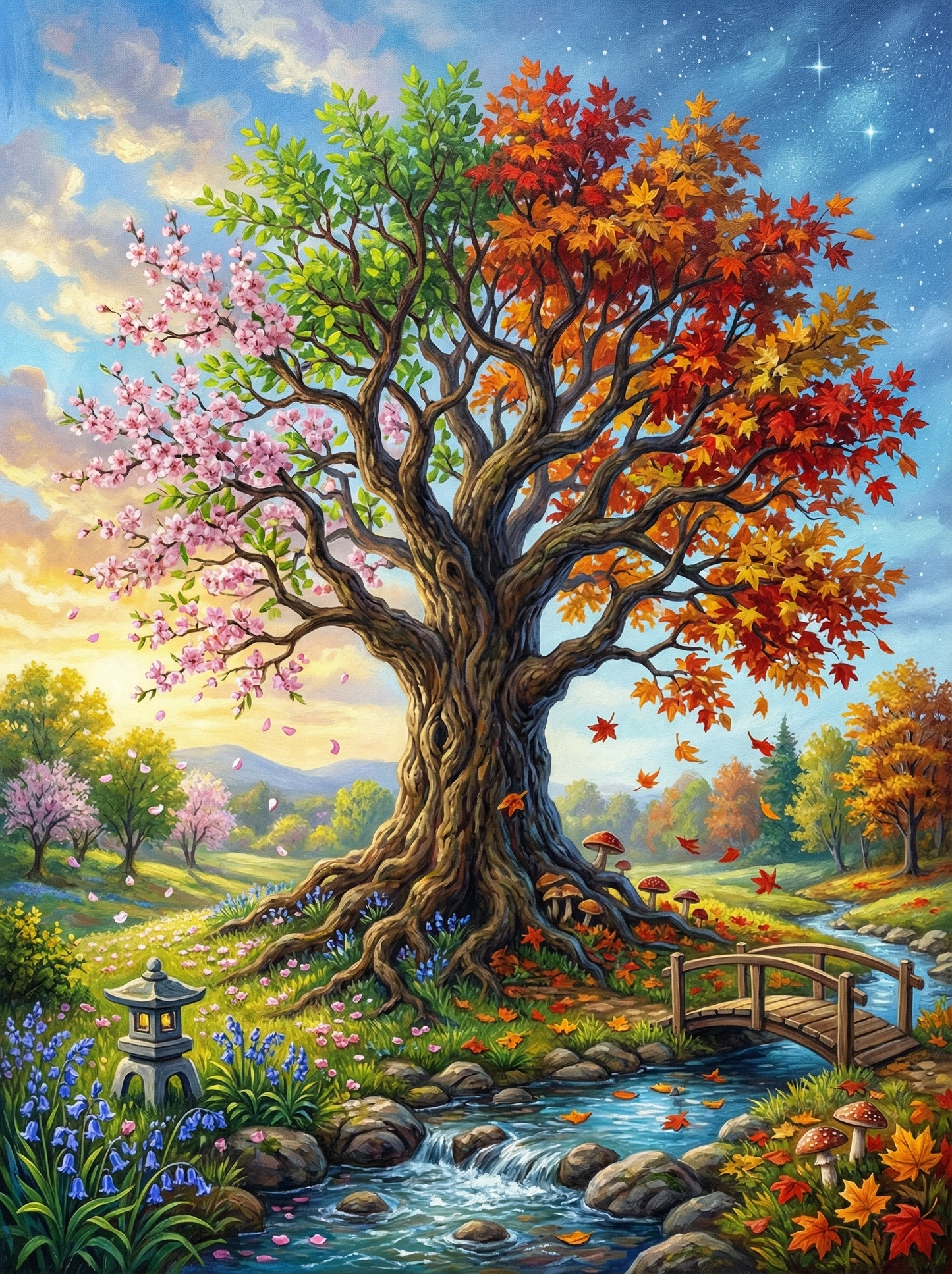 Four Seasons Tree lll (Diamond Painting) Diamond Painting kit