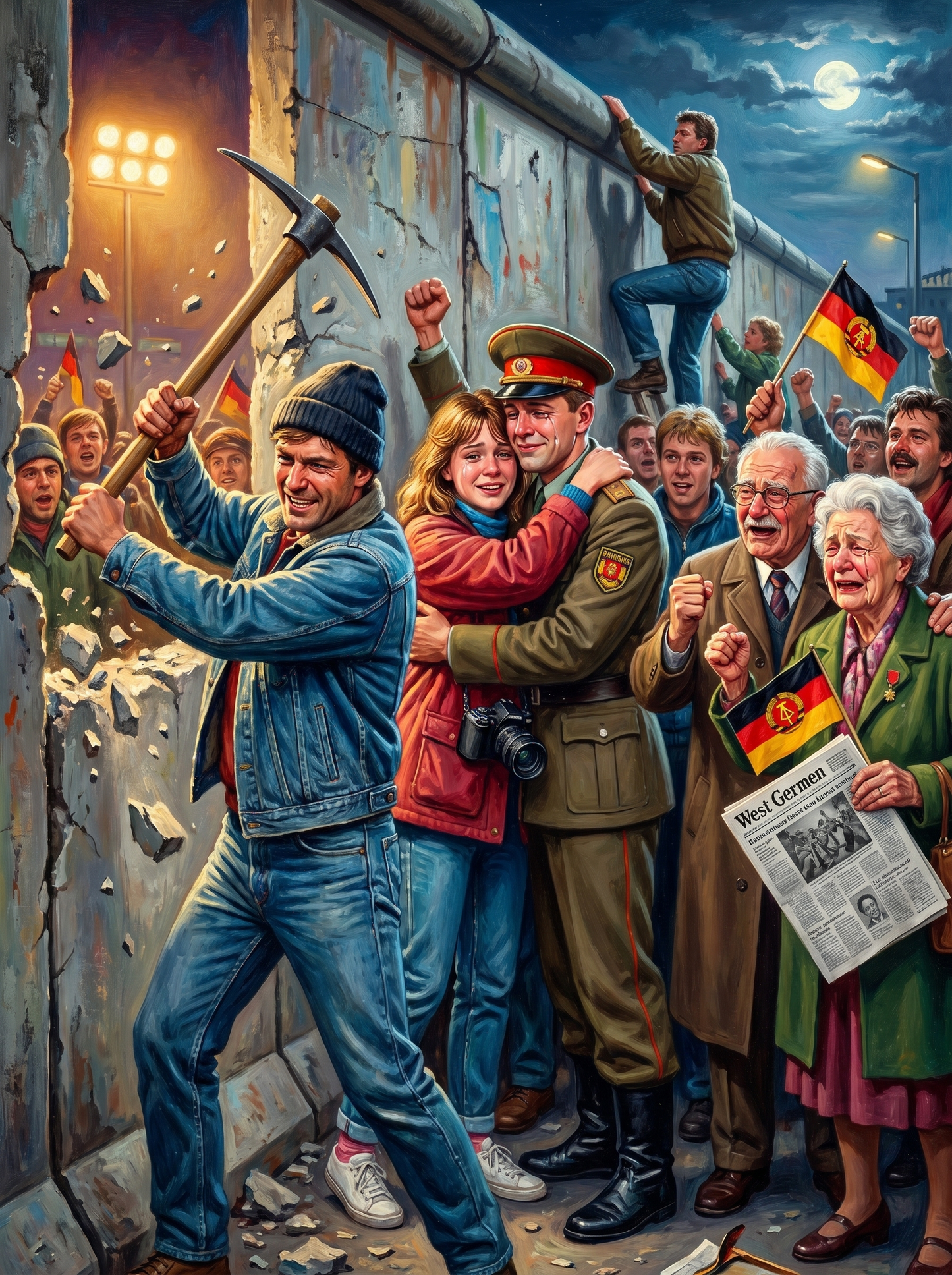 Berlin Wall Celebration (150 Color Diamond Painting)