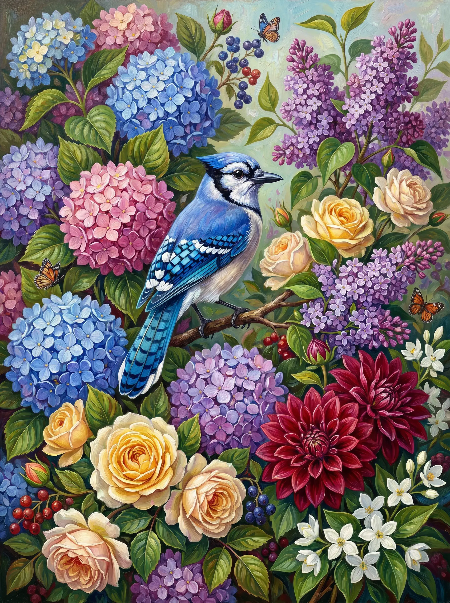 Bluejay Hydrangea Lilac (Diamond Painting)