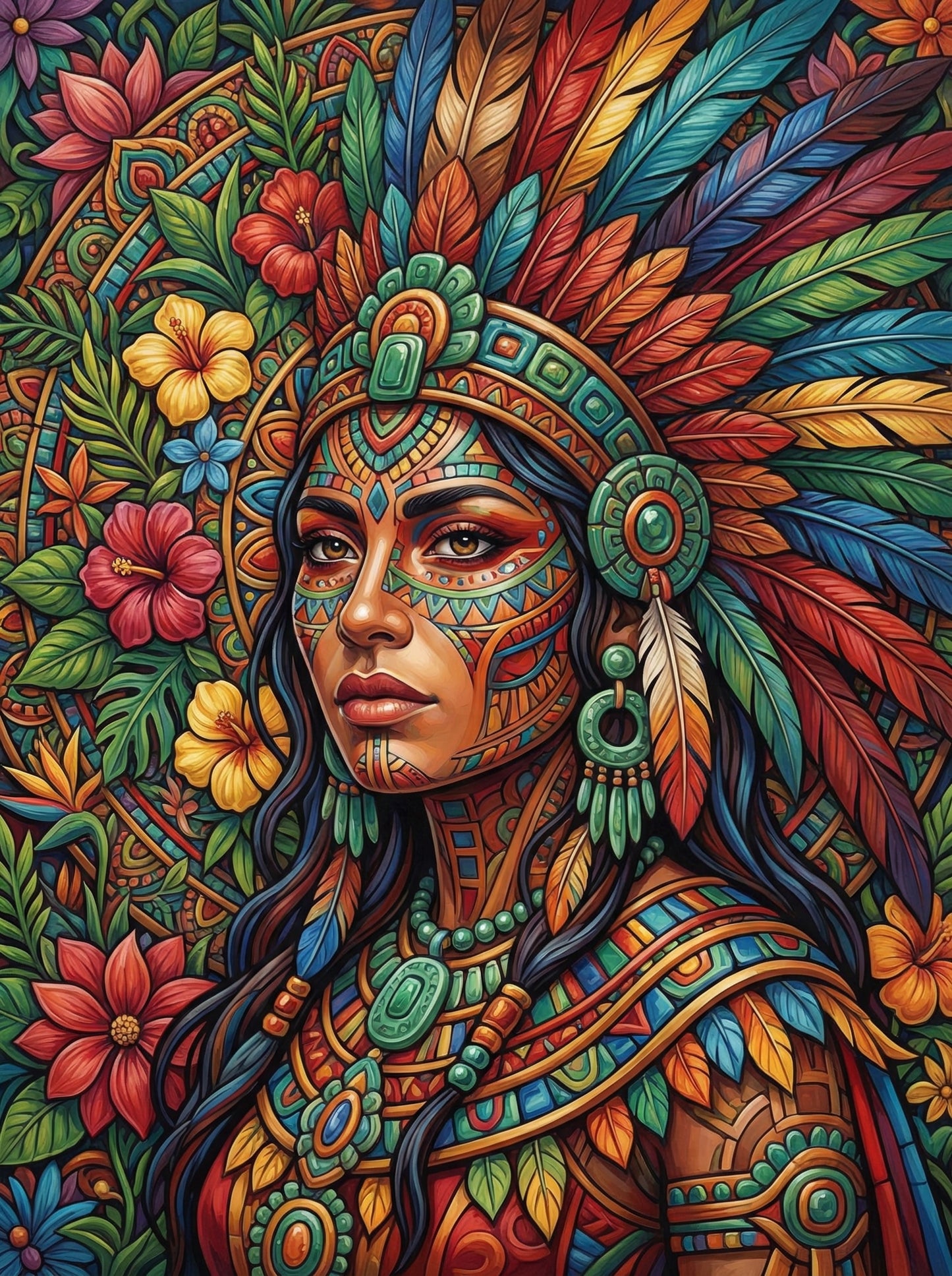 Bohemian Warrior Spirit (100 Color Diamond Painting) Diamond Painting kit