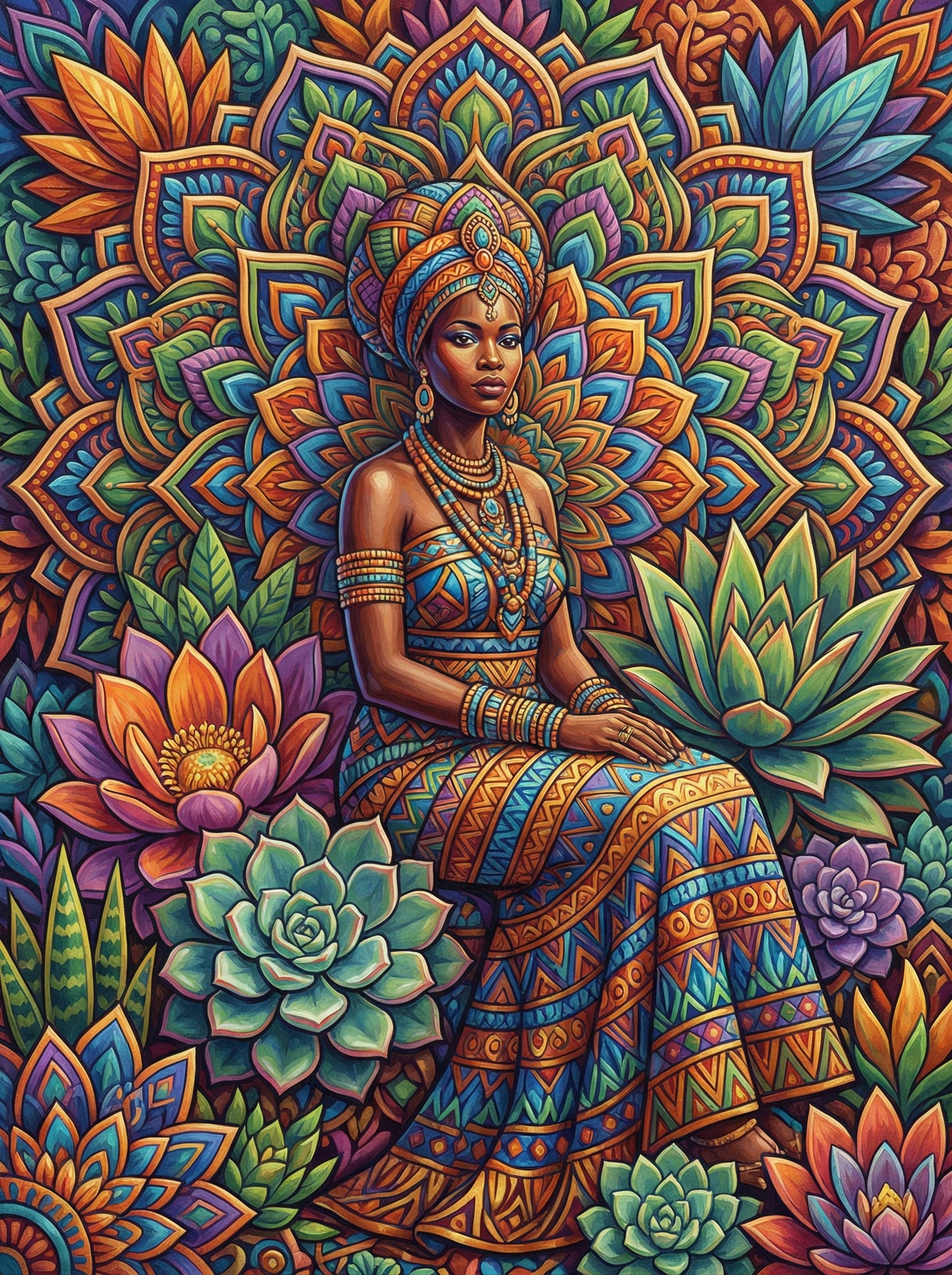 Mandala Goddess Serenity (100 Color Diamond Painting)