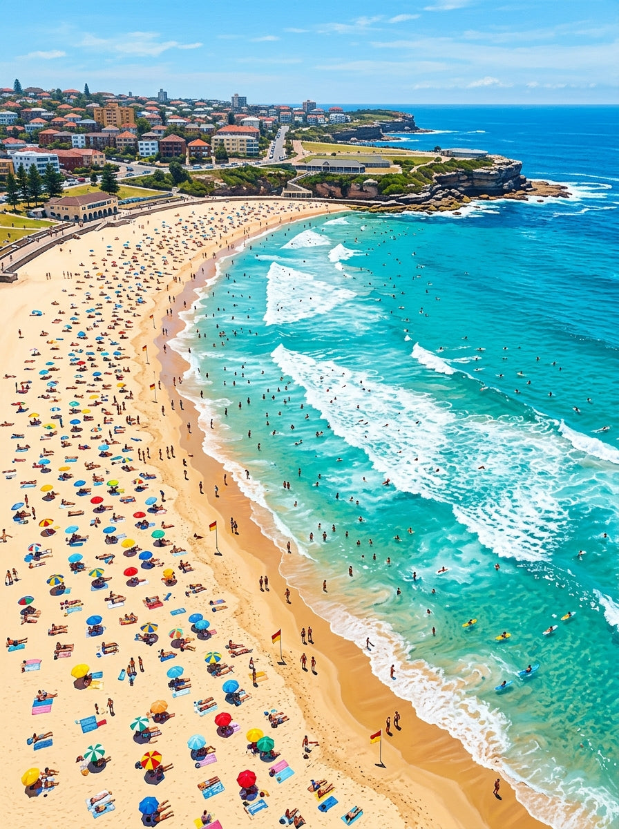 Bondi Beach Summer Documentary (150 Color Diamond Painting)
