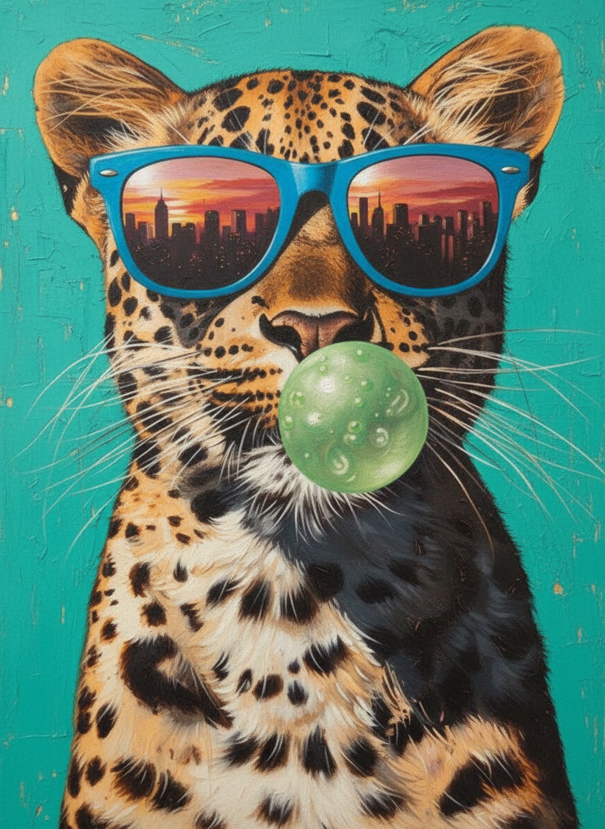 City Cool Leopard (Diamond Painting) Diamond Painting kit