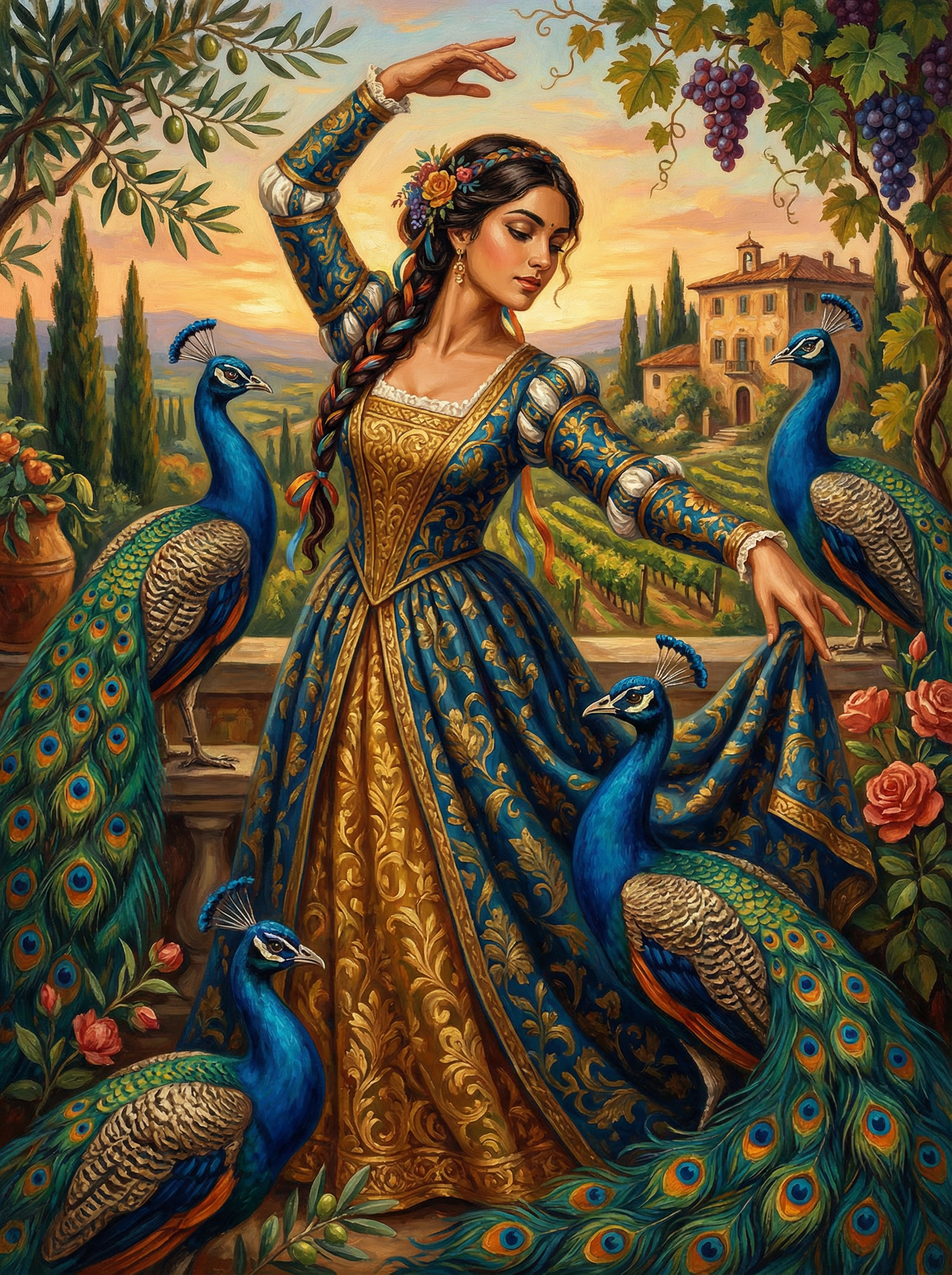 Peacock Garden Dance (Diamond Painting) Diamond Painting kit