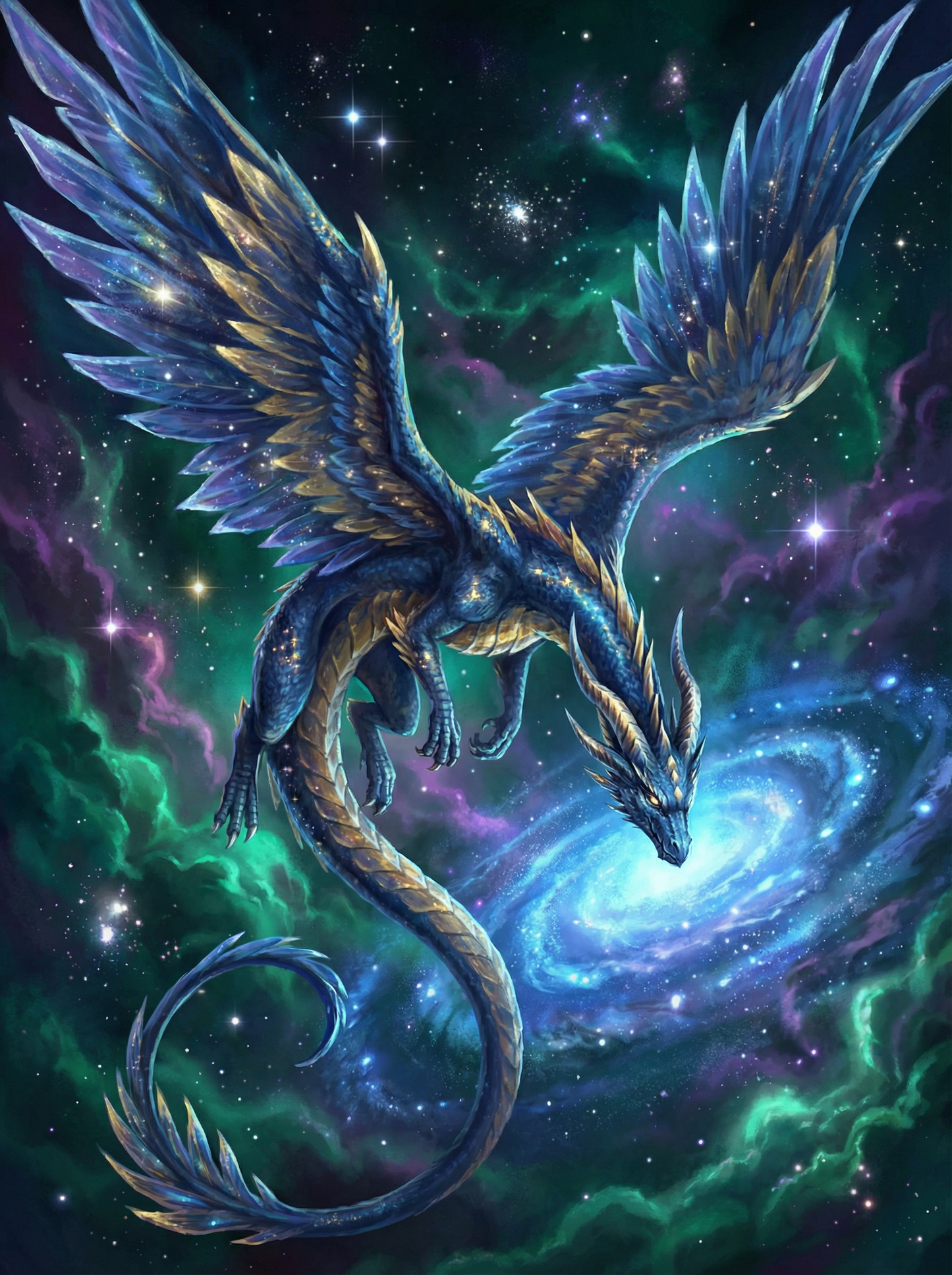 Celestial Galaxy Dragon (Diamond Painting)