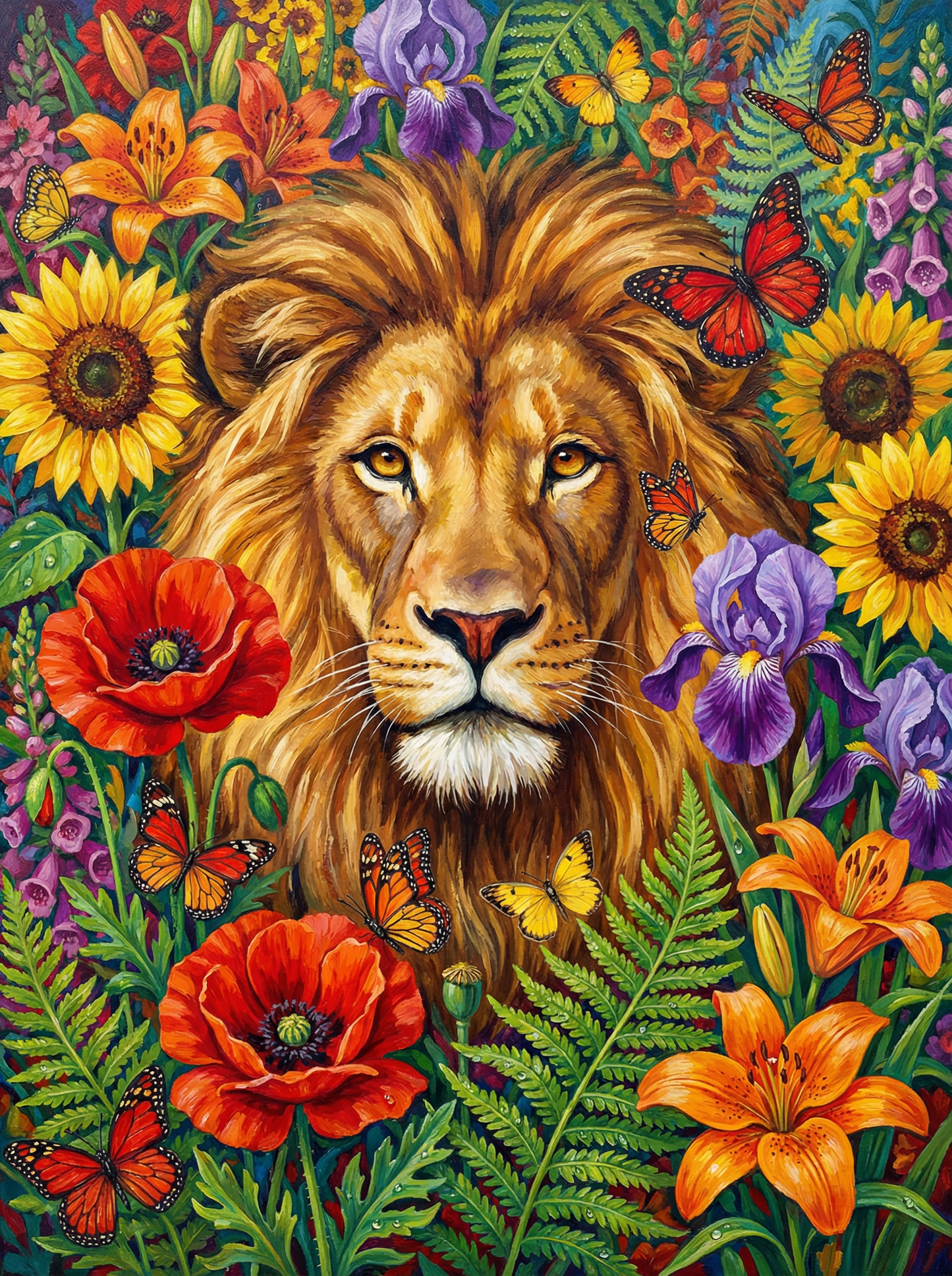 Blossom King Lion (Diamond Painting)