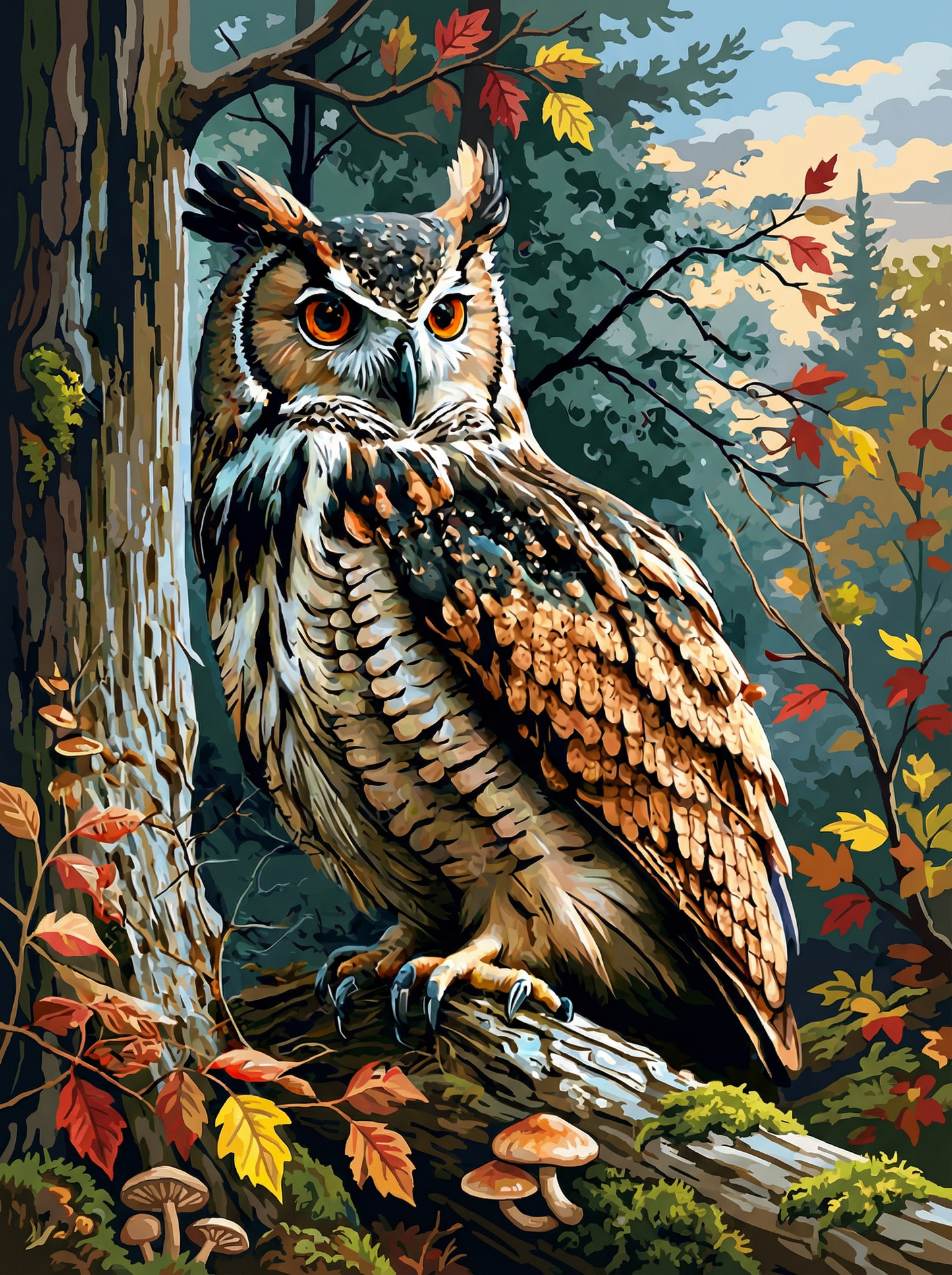 Forest Guardian Owl (Diamond Painting)