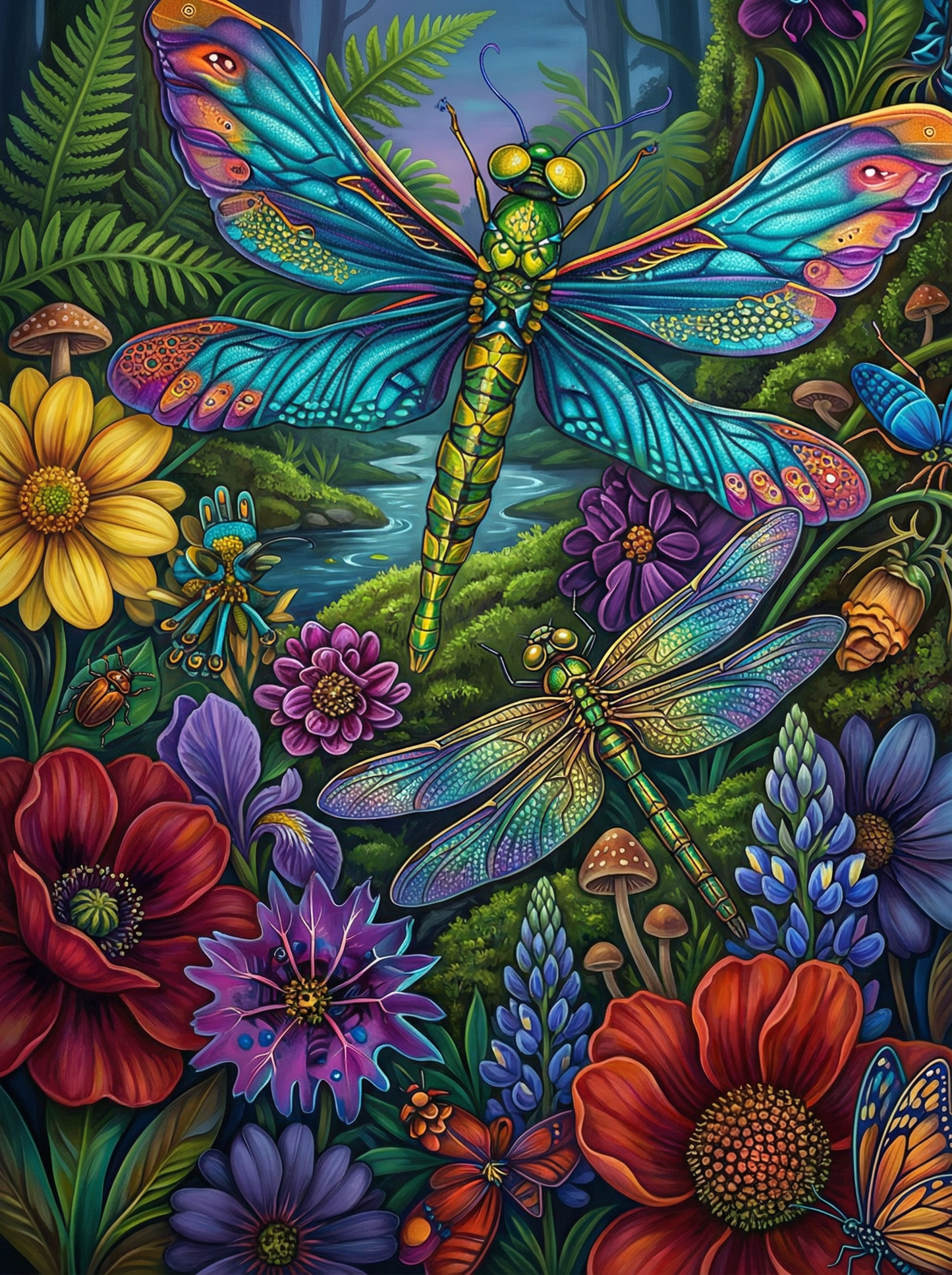 Enchanted Dragonfly Garden (Diamond Painting) Diamond Painting kit