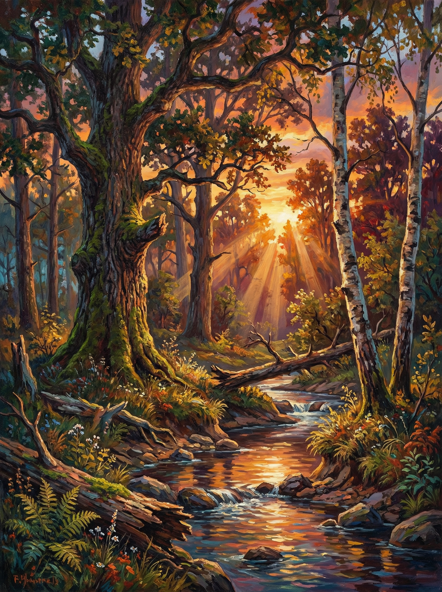 Golden Creek (Diamond Painting) Diamond Painting kit