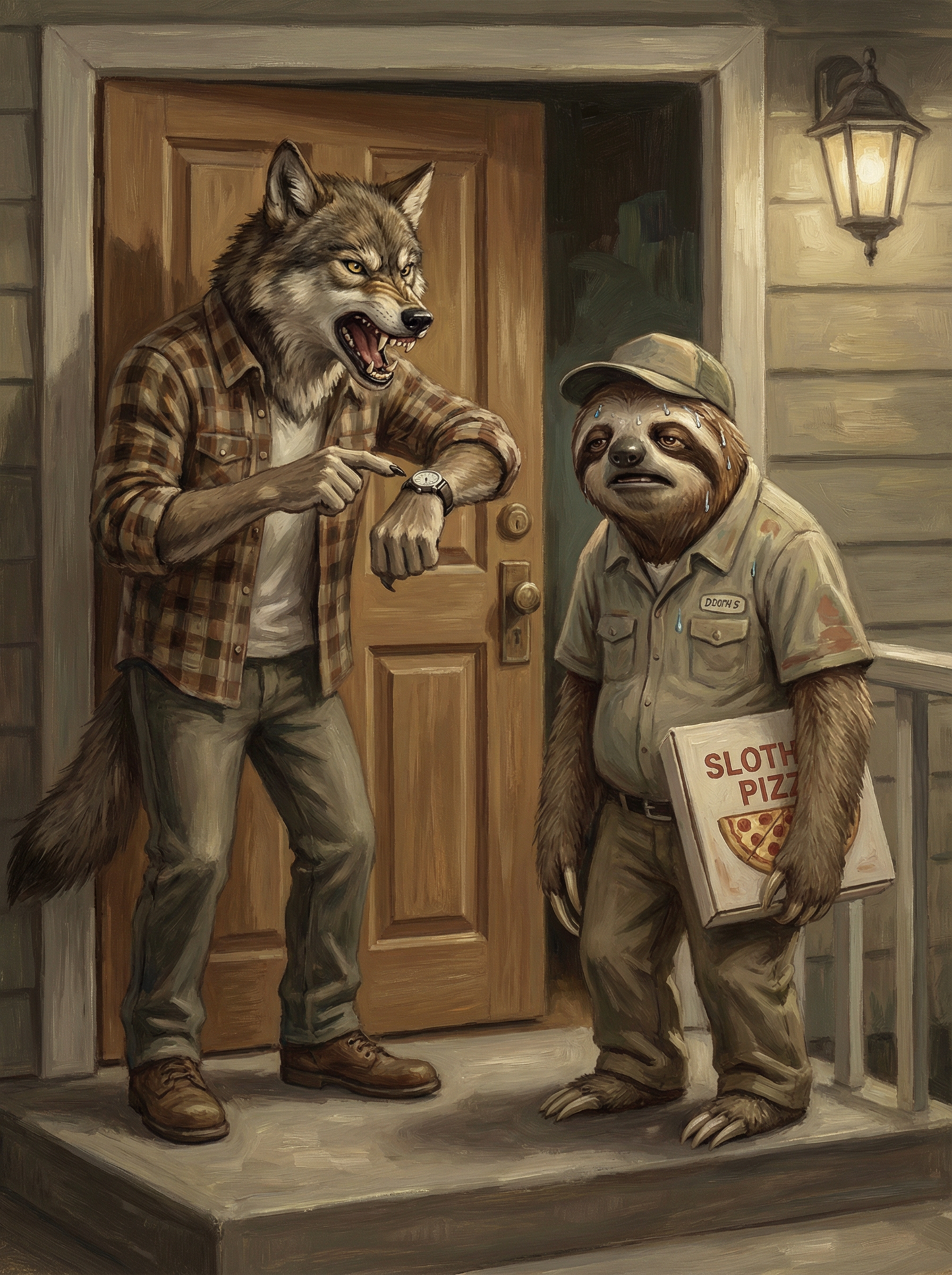 Sloth Pizza Delay (Diamond Painting) Diamond Painting kit