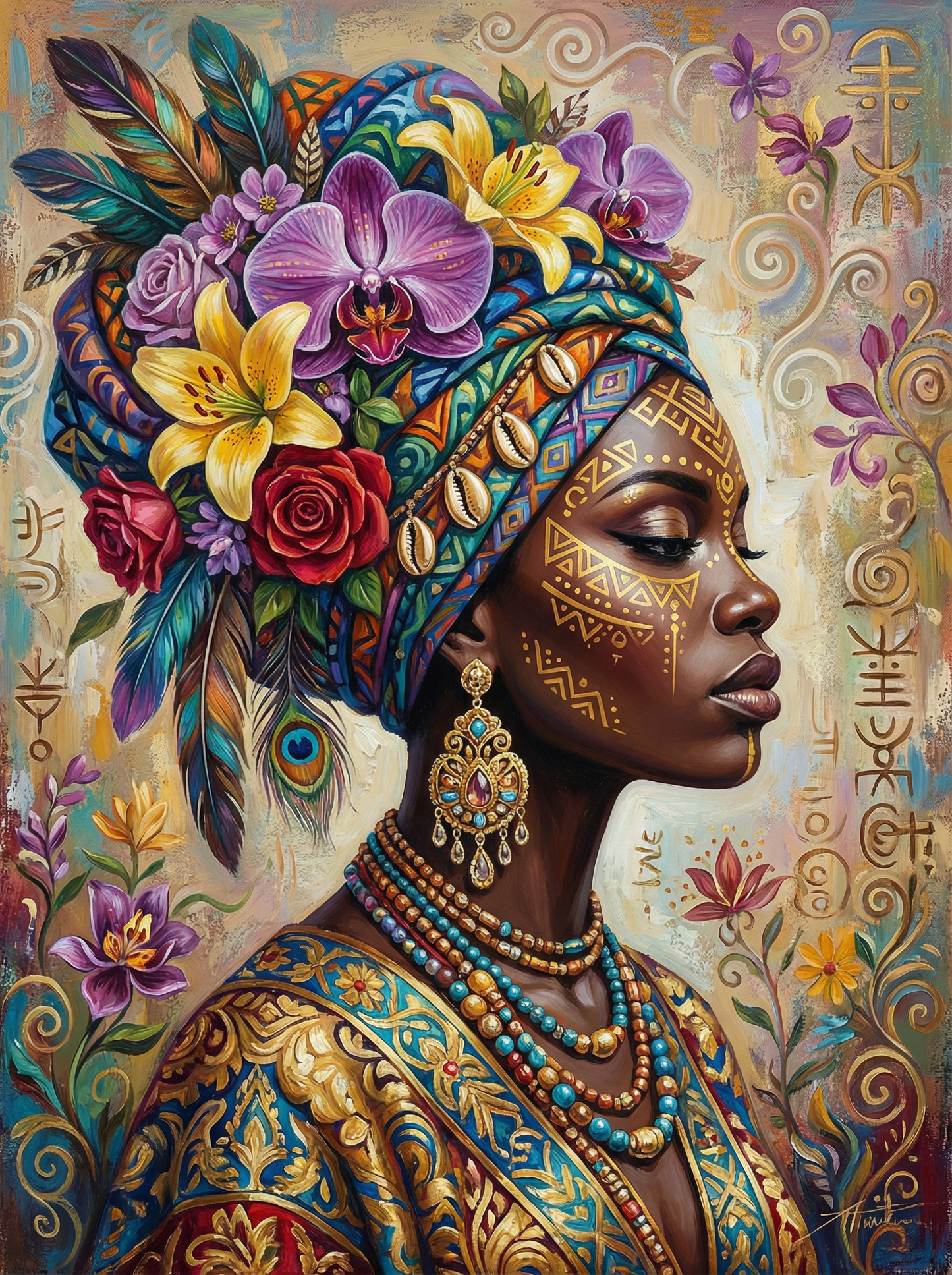 Regal Tribal Queen (Diamond Painting)
