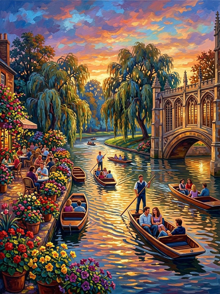 Cambridge Punting Summer Clean (150 Color Diamond Painting)