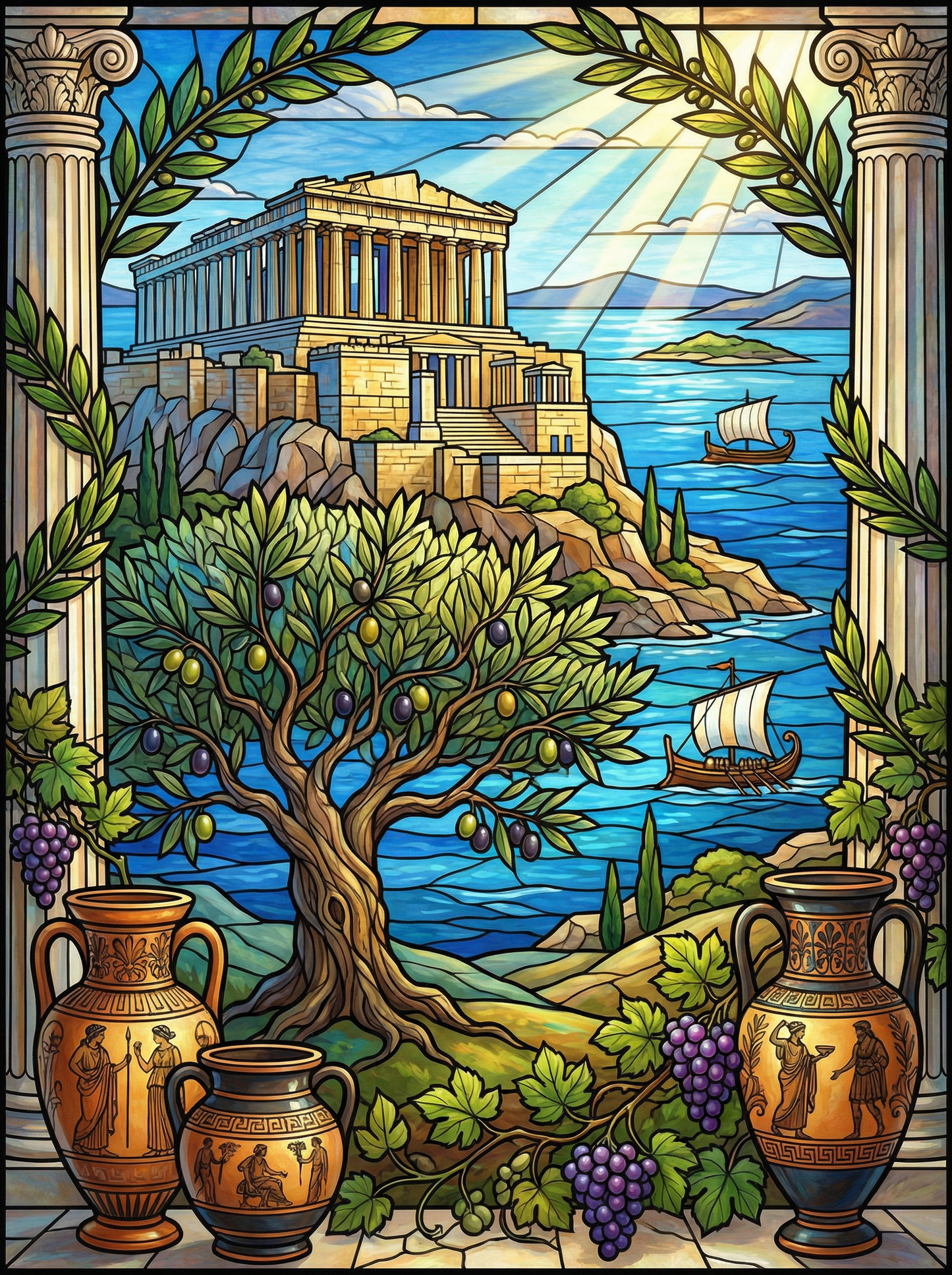 Acropolis of Athens (Diamond Painting) Diamond Painting kit