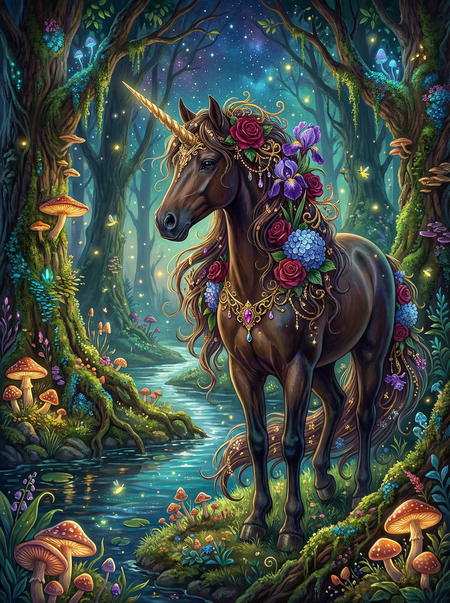 Enchanted Forest Unicorn (Diamond Painting)