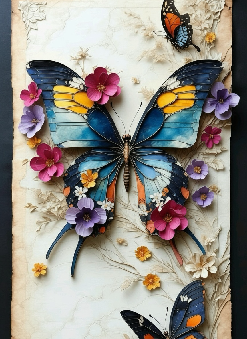 Butterfly Reverie (100 Color Diamond Painting)