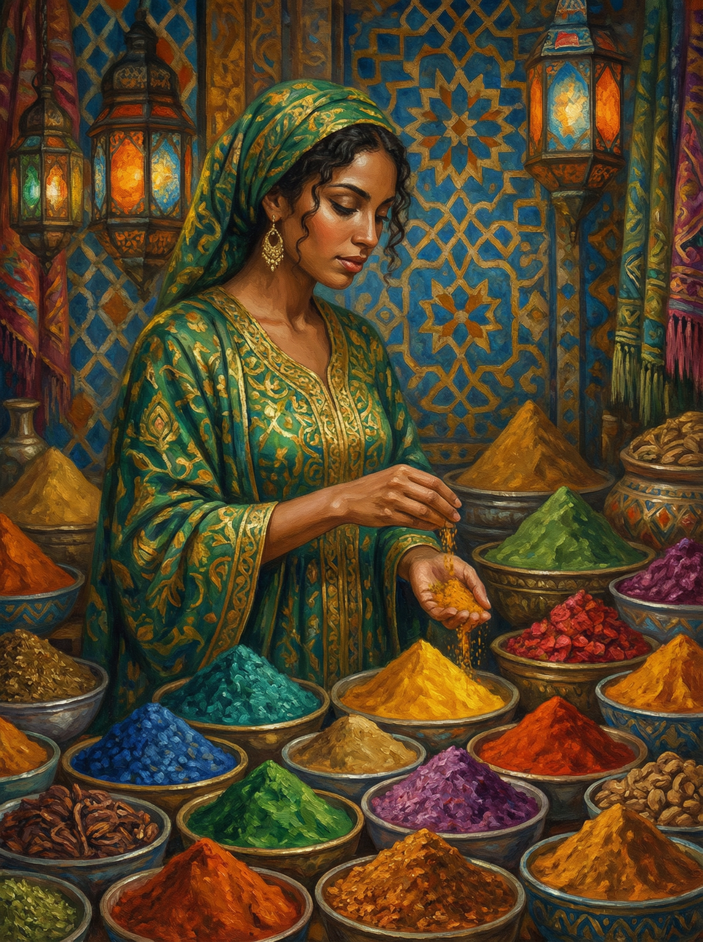 Golden Spice Market (Diamond Painting) Diamond Painting kit
