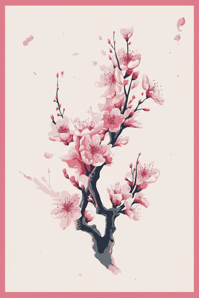 Sakura Stillness (Board Canvas)